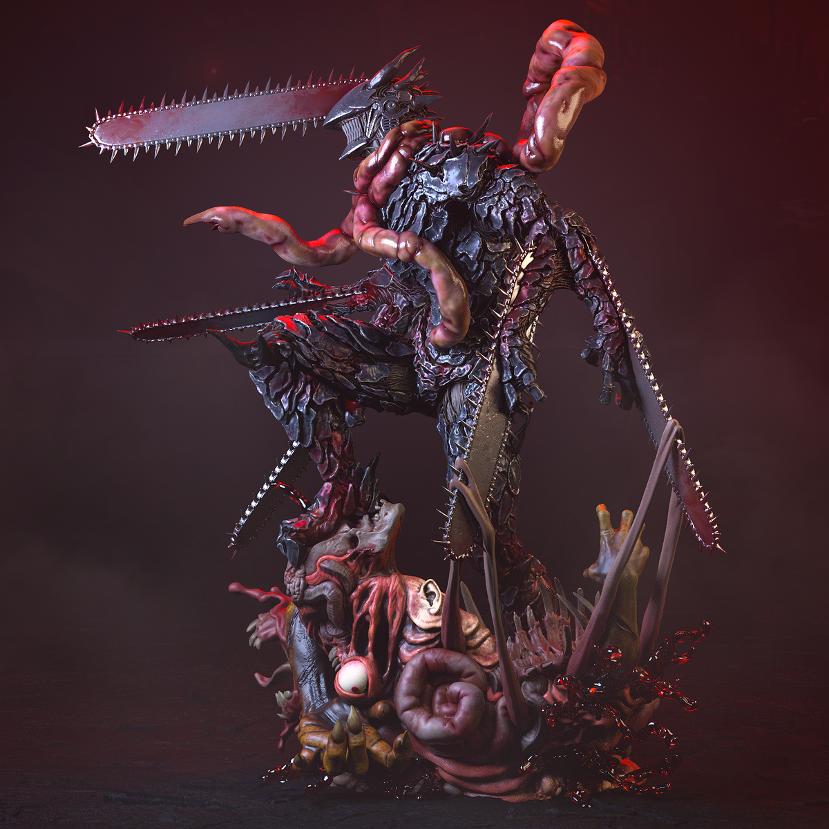 Chainsaw Man Style Anime Unpainted Resin Garage Model Kit (1/6-1/12)