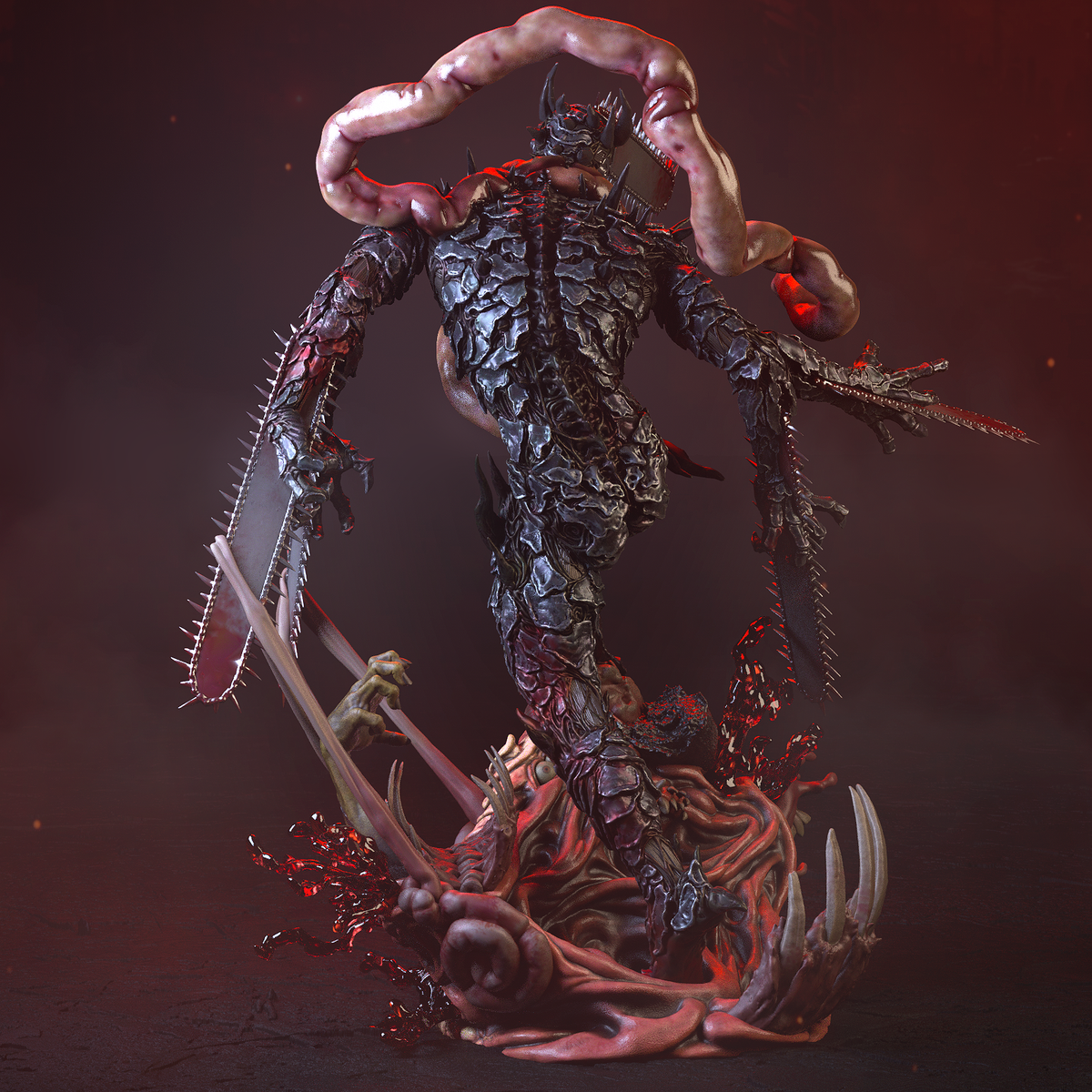 Chainsaw Man Style Anime Unpainted Resin Garage Model Kit (1/6-1/12)