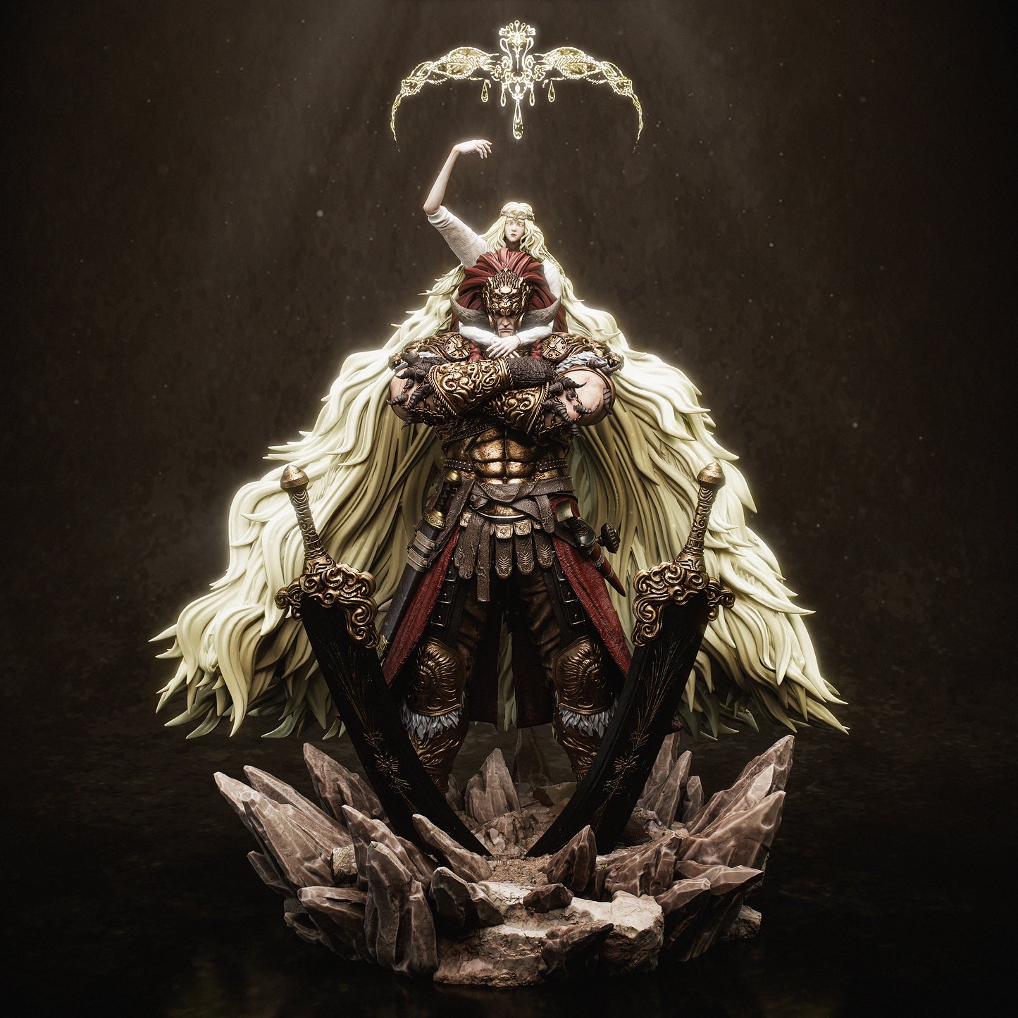 Radahn & Miquella Style Elden Ring Unpainted Resin Garage Kit (1/6-1/12)