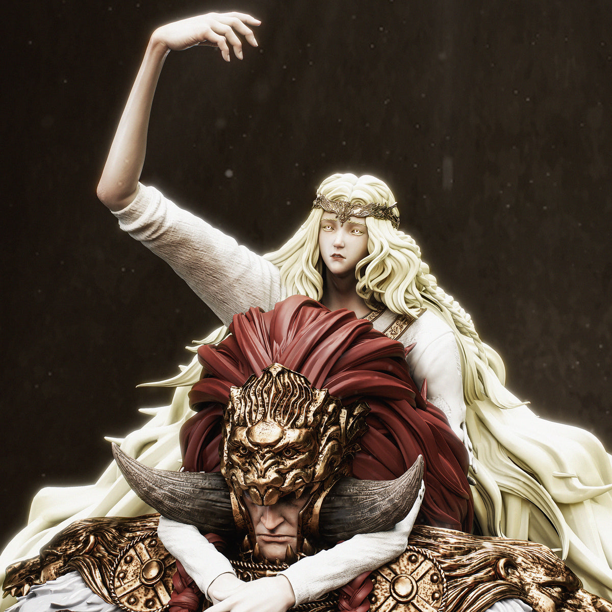 Radahn & Miquella Style Elden Ring Unpainted Resin Garage Kit (1/6-1/12)