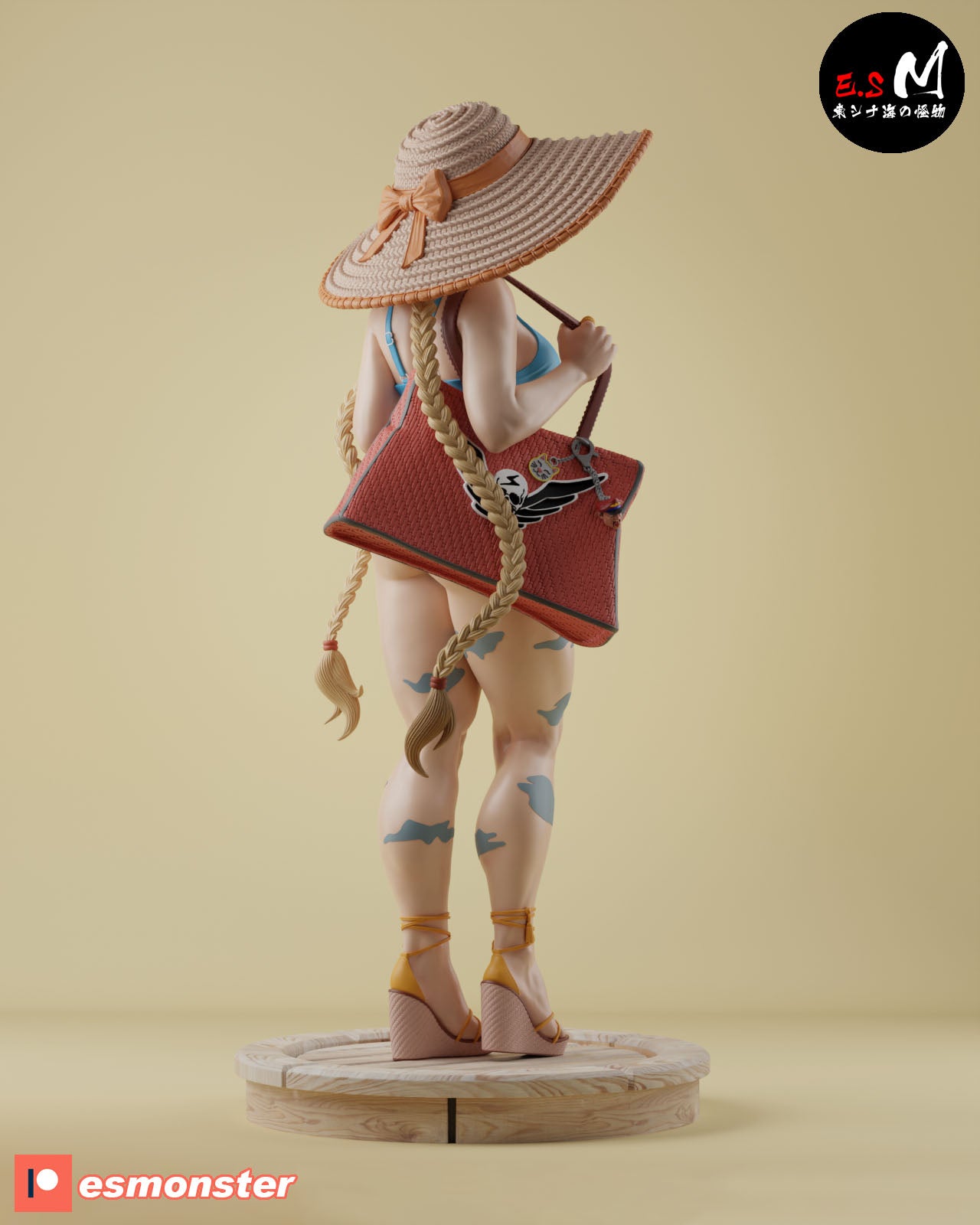 Beach Cammy Style Street Fighter Unpainted Resin Garage Kit (1/6-1/12)