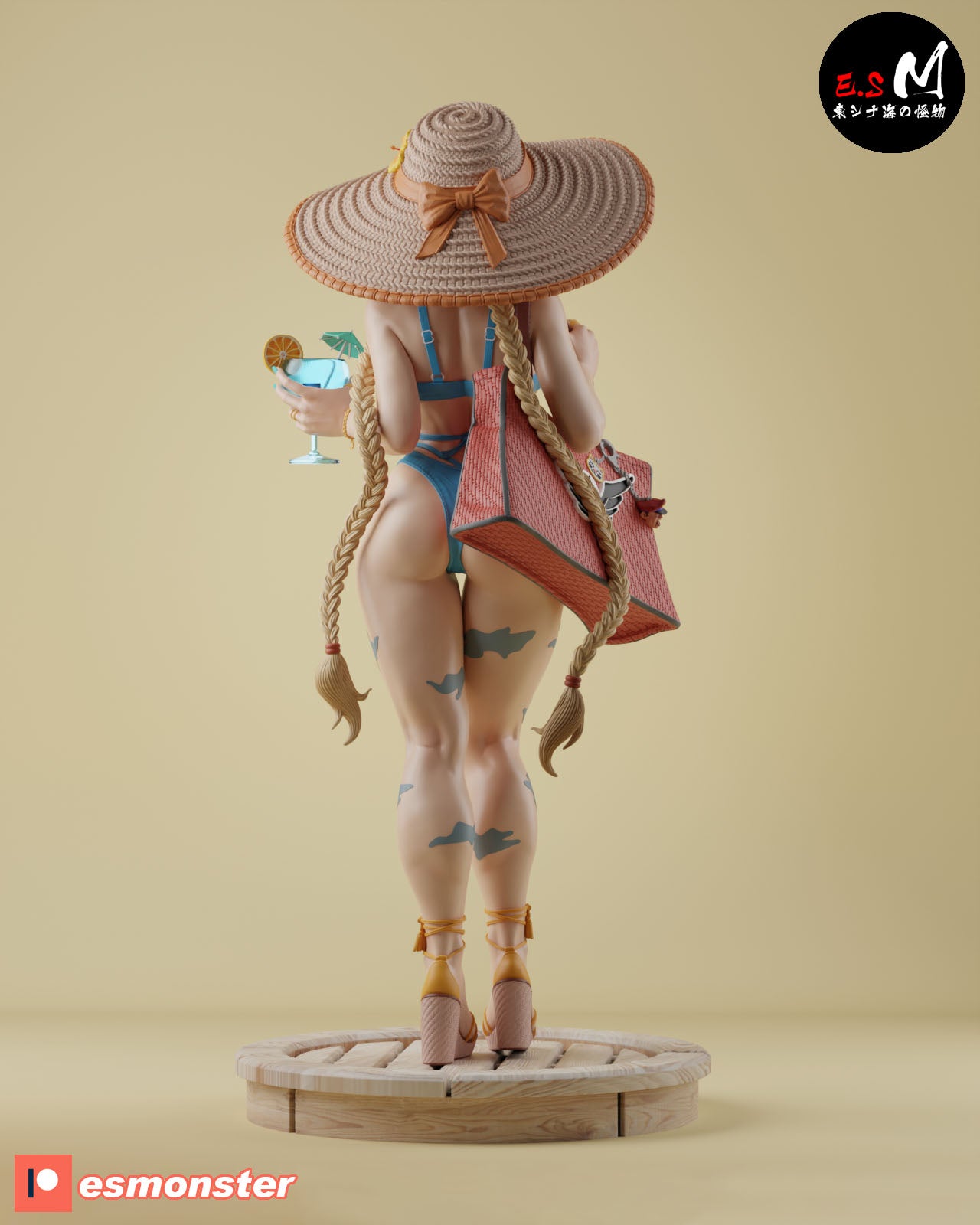 Beach Cammy Style Street Fighter Unpainted Resin Garage Kit (1/6-1/12)