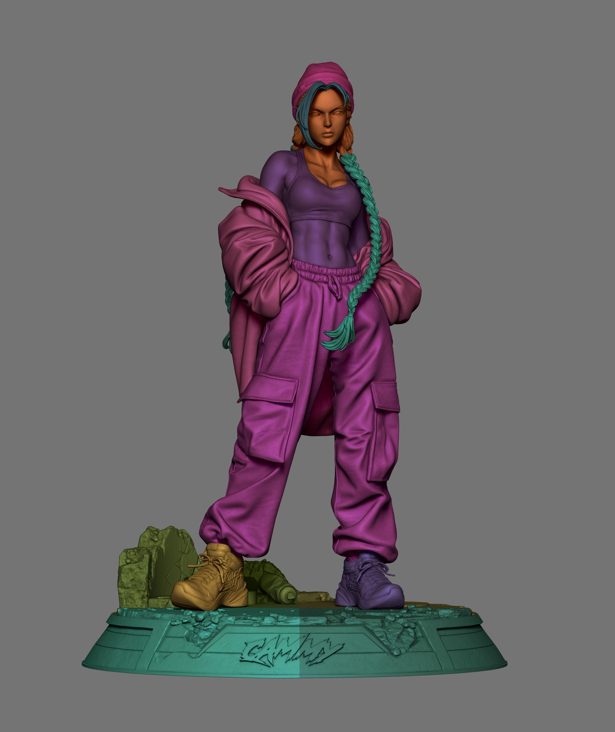 Cammy Style Street Fighter Unpainted Resin Garage Kit (1/6-1/12)