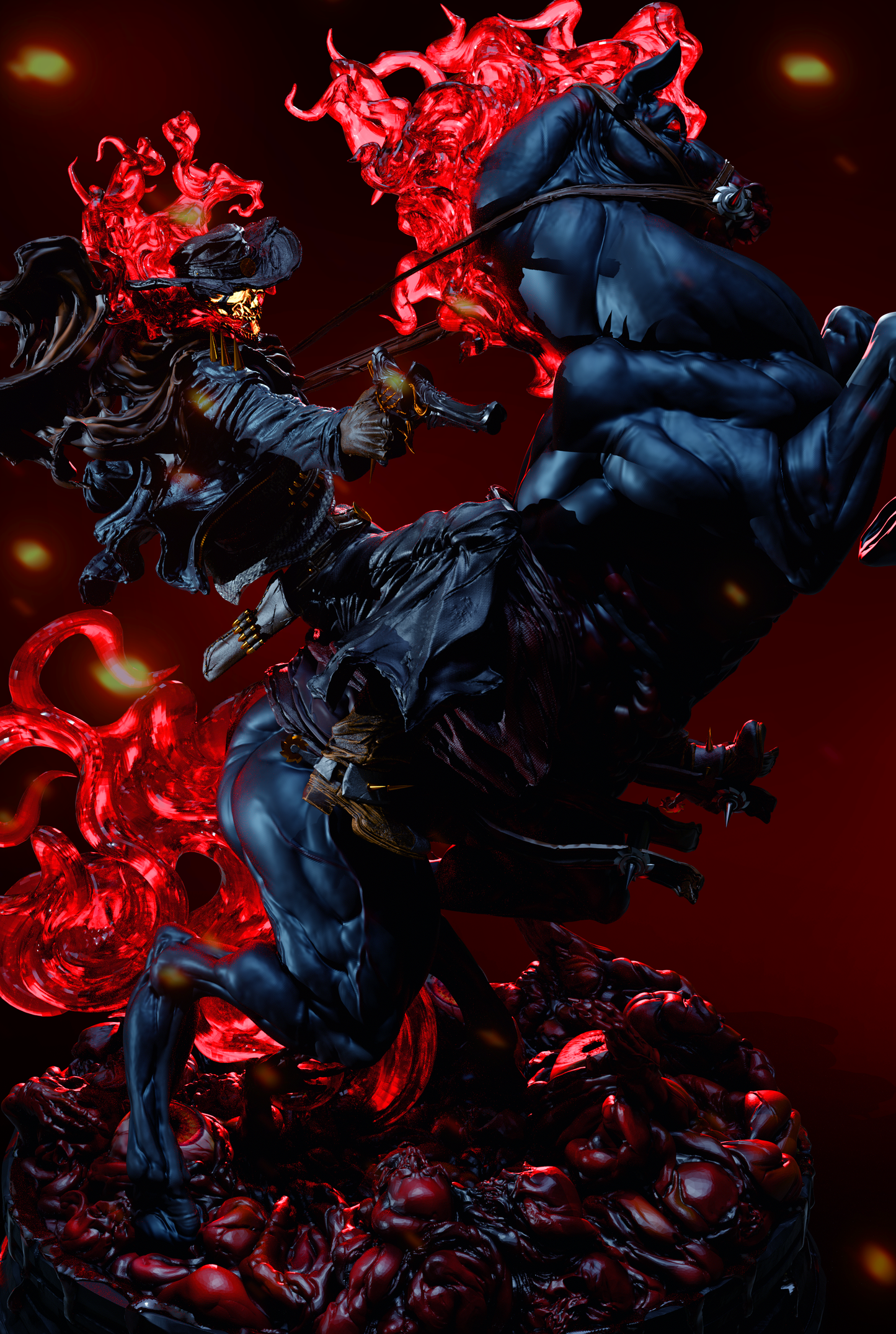 Carter Slade Style Phantom Rider – Unpainted 3D Printed Model Kit