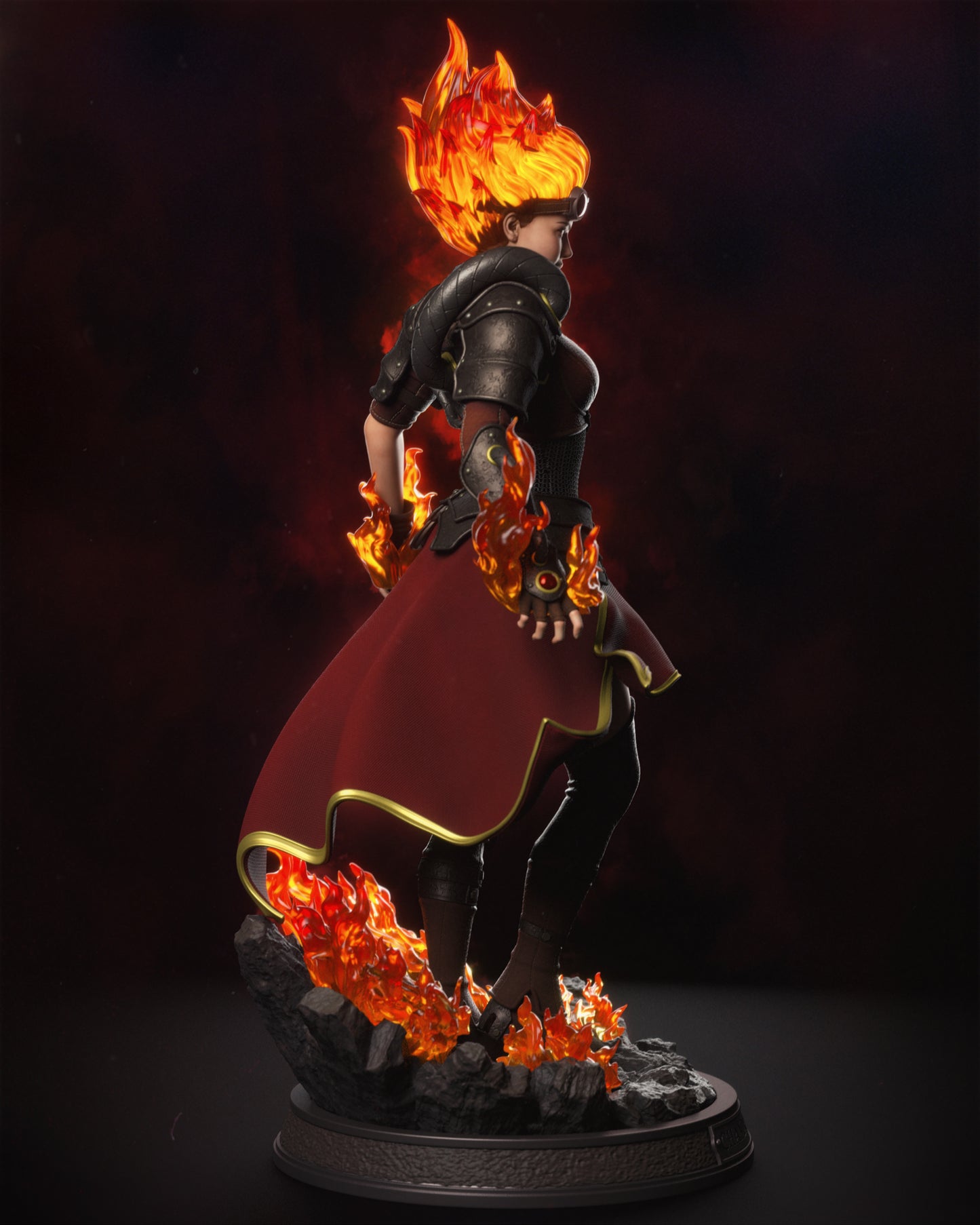 Chandra Nalaar Style Pyromancer – Unpainted 3D Printed Model Kit