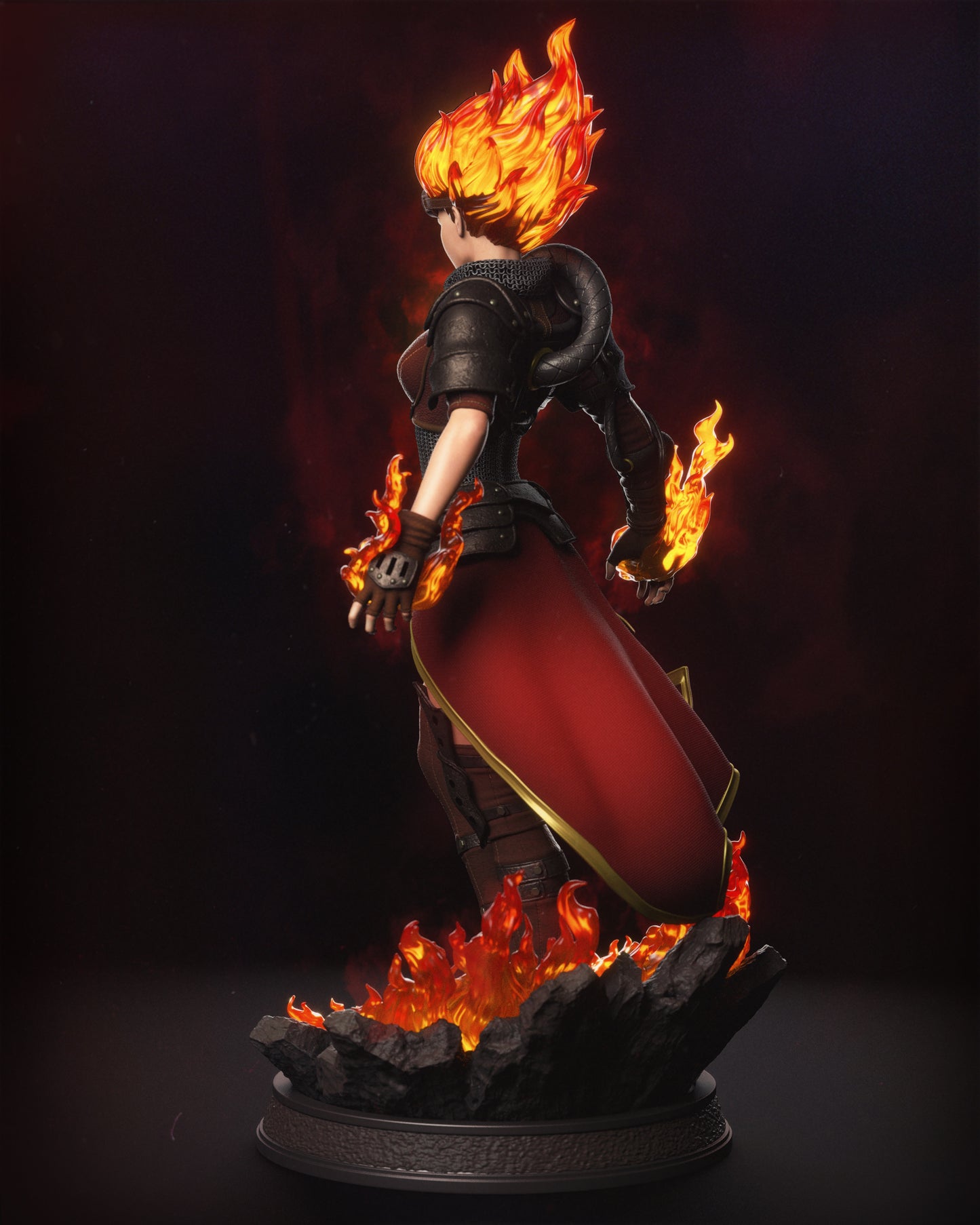 Chandra Nalaar Style Pyromancer – Unpainted 3D Printed Model Kit