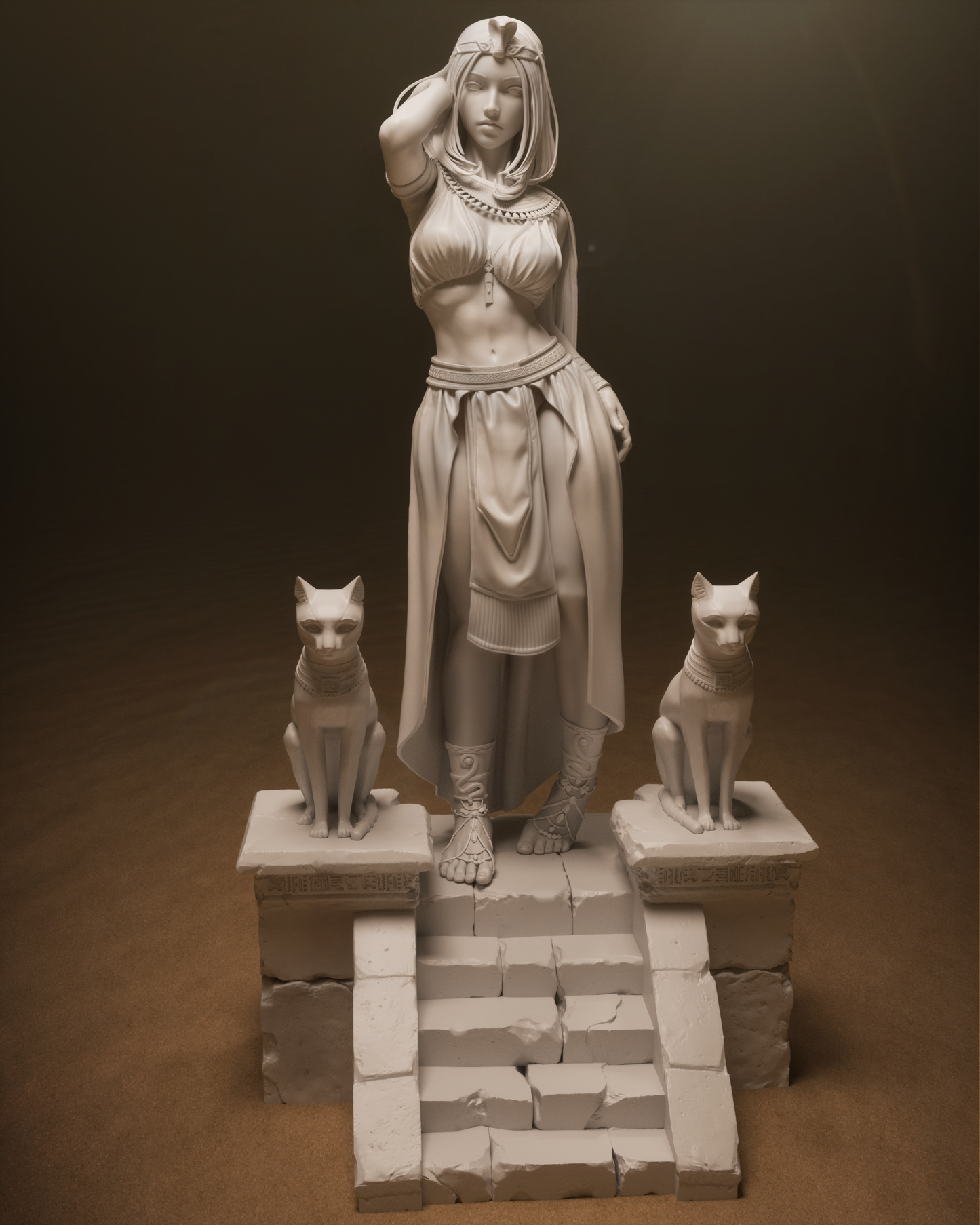 Modern Egyptian Queen Cleopatra resin kit – Unpainted 3D Printed Model kit