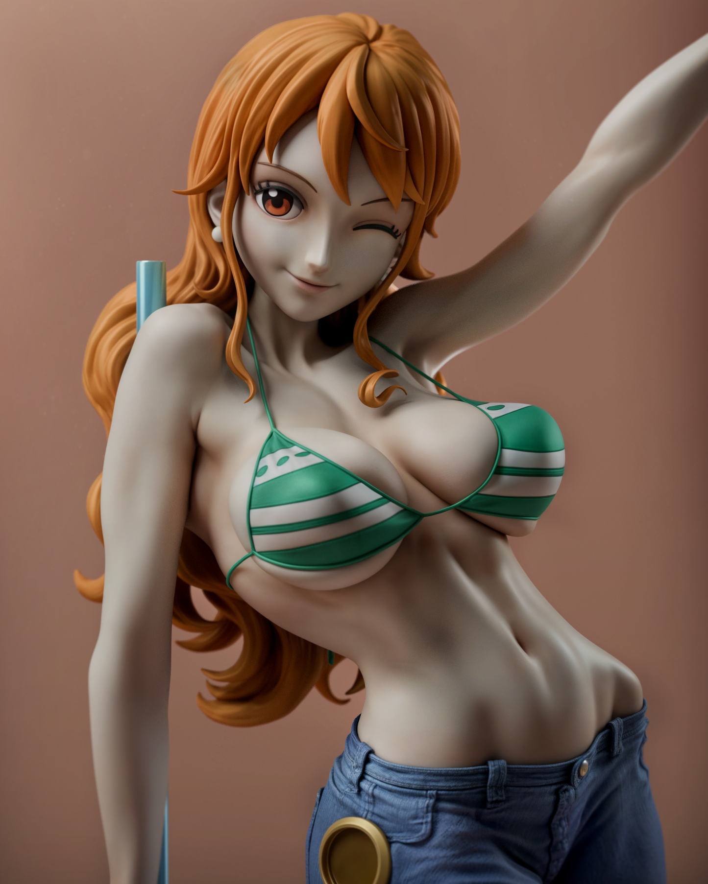 Nami style Navigator Scout Girl resin kit – Unpainted 3D Printed Model kit