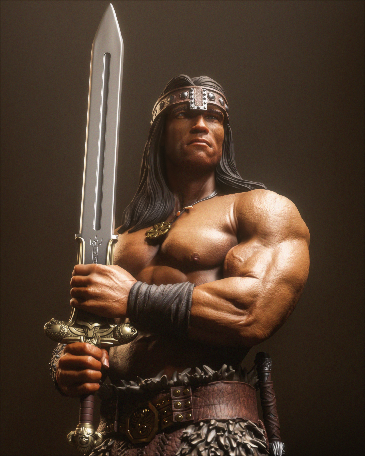 Conan style TV Barbarian King resin kit – Unpainted 3D Printed Model kit