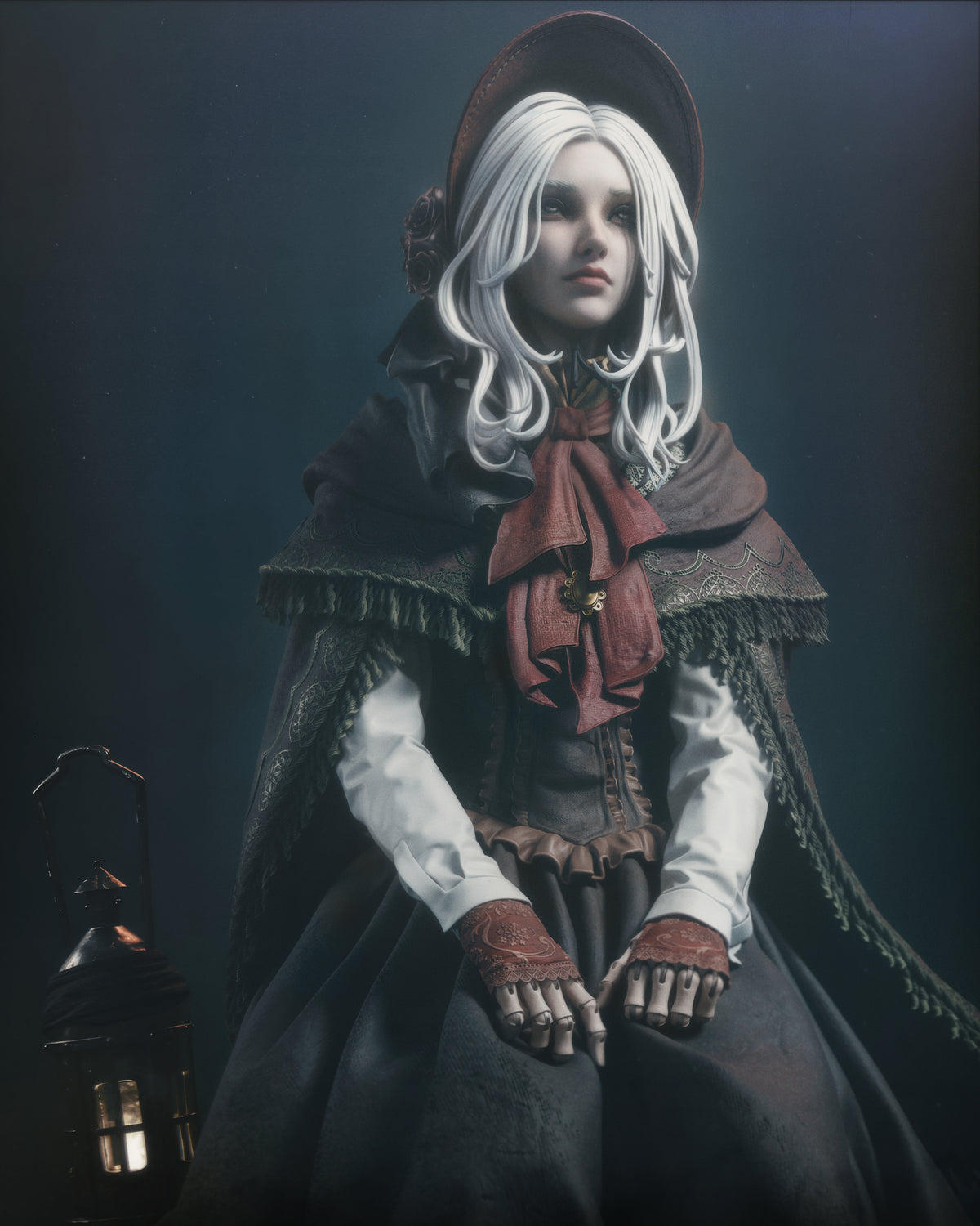 Waiting Plain Doll Style Bloodborne Unpainted Resin Garage Model Kit (1/6-1/12)