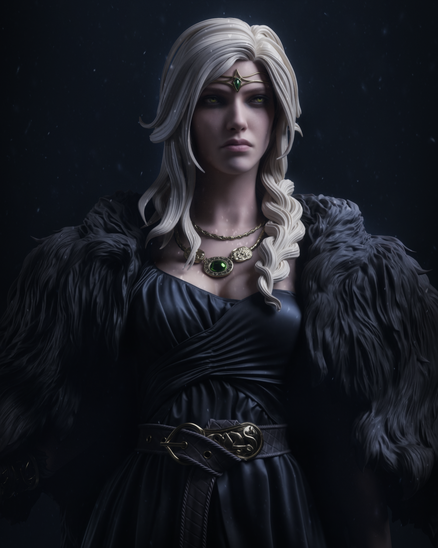 Norse Goddess Freyja resin kit – Unpainted 3D Printed Model kit