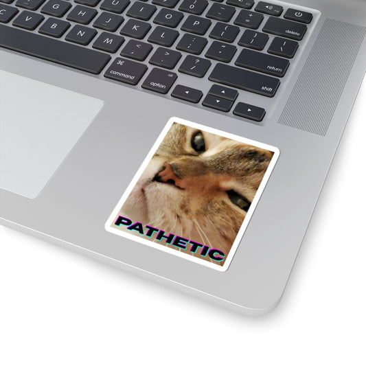 Pathetic Cat Kiss Cut Sticker – You shouldn't have even tried Decal