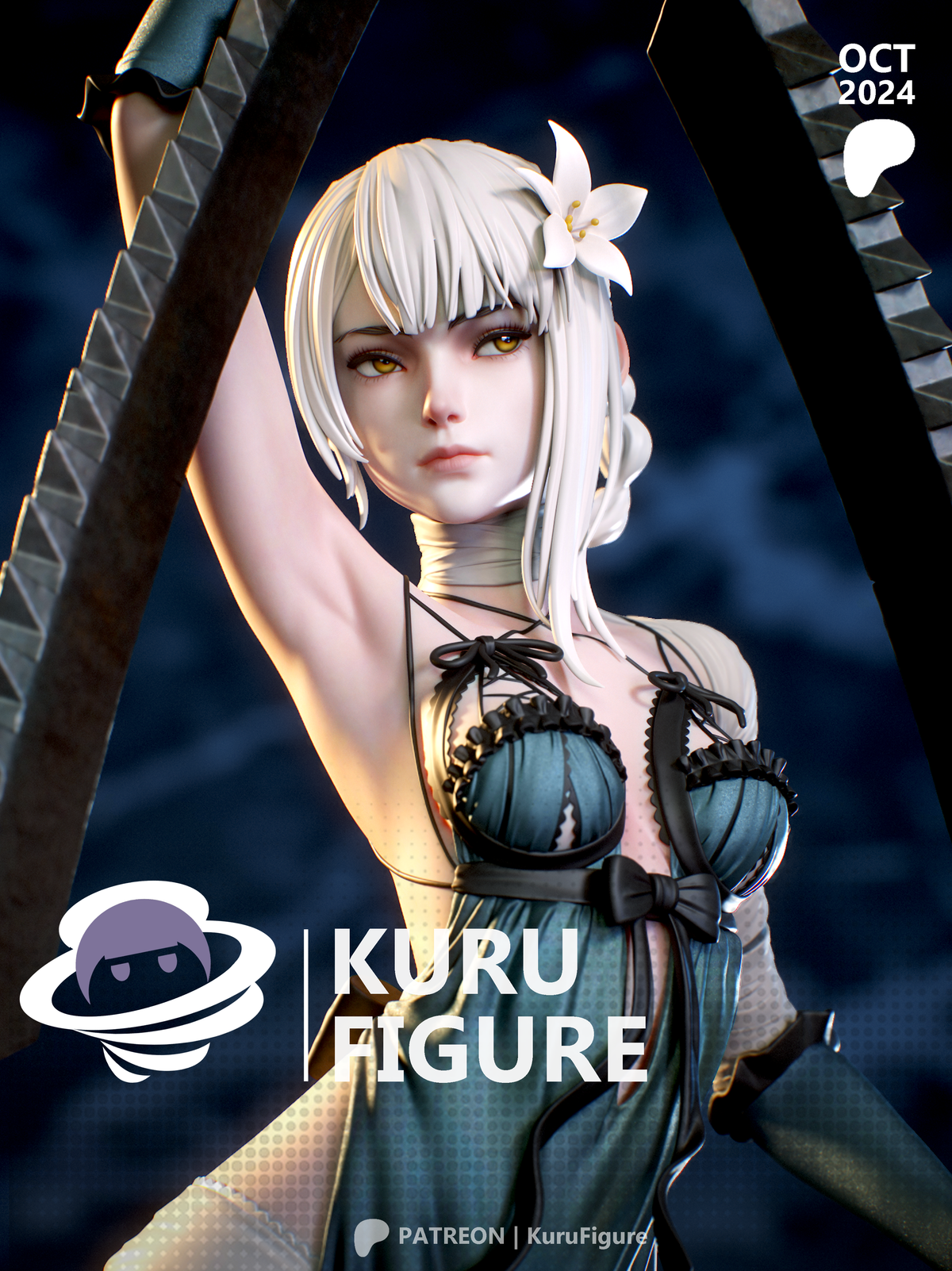 Kaine Style NieR Replicant Unpainted Resin Garage Kit (1/6-1/12)