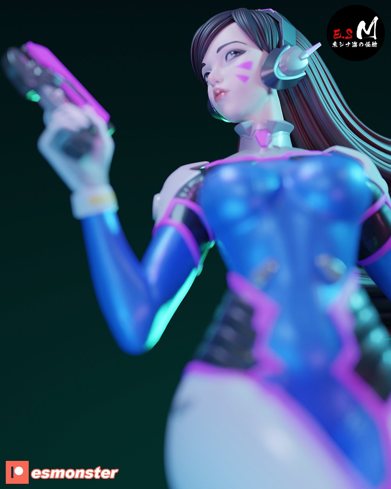Classic D.Va Style Overwatch Unpainted Resin Garage Model Kit (1/6-1/12)