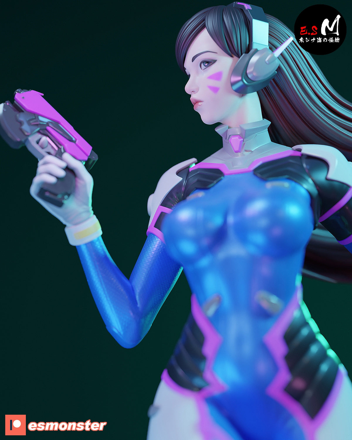 Classic D.Va Style Overwatch Unpainted Resin Garage Model Kit (1/6-1/12)