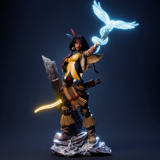Dani Moonstar Style Mutant Huntress – Unpainted 3D Printed Model Kit