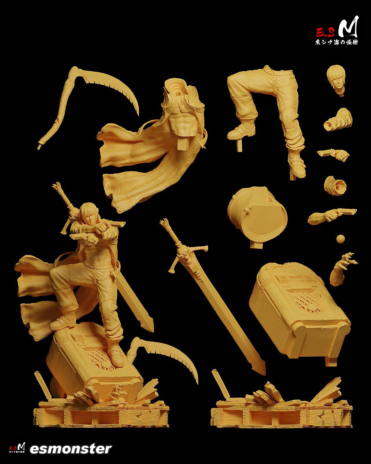 Dante Style Devil May Cry Unpainted Resin Garage Model Kit (1/6-1/12)