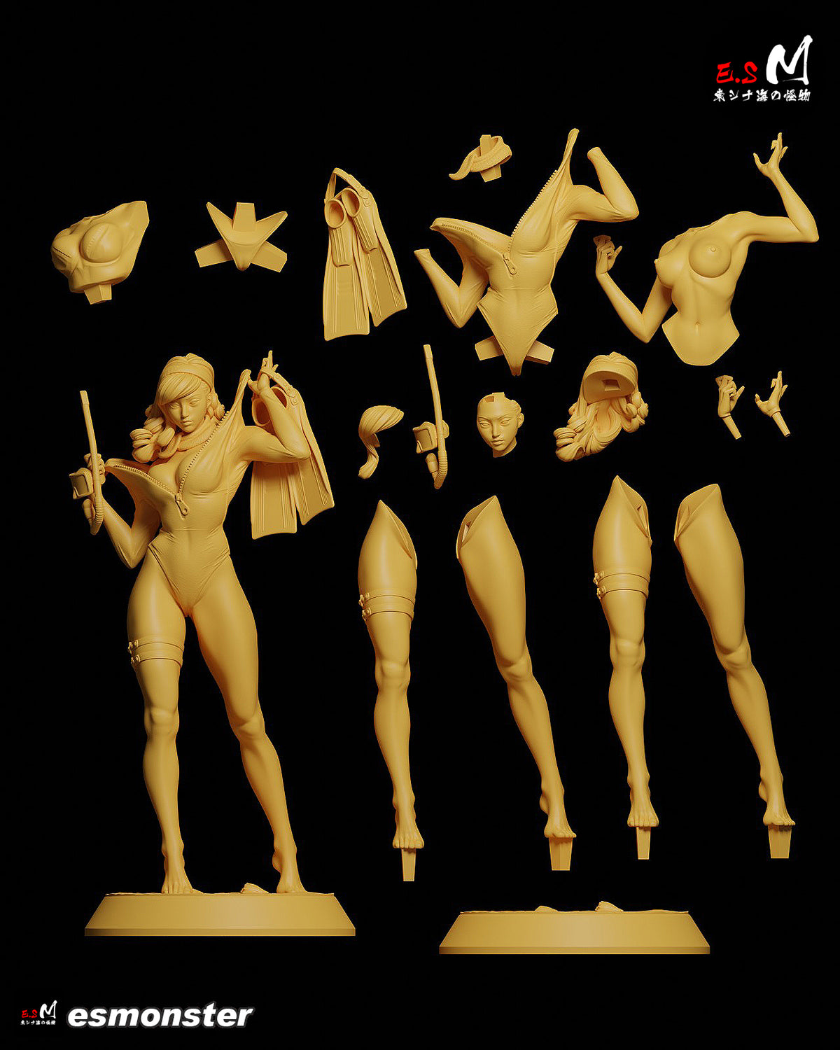 Daphne Snorkel Style Scooby-Doo Cartoon Unpainted Resin Garage Kit (1/6-1/12)