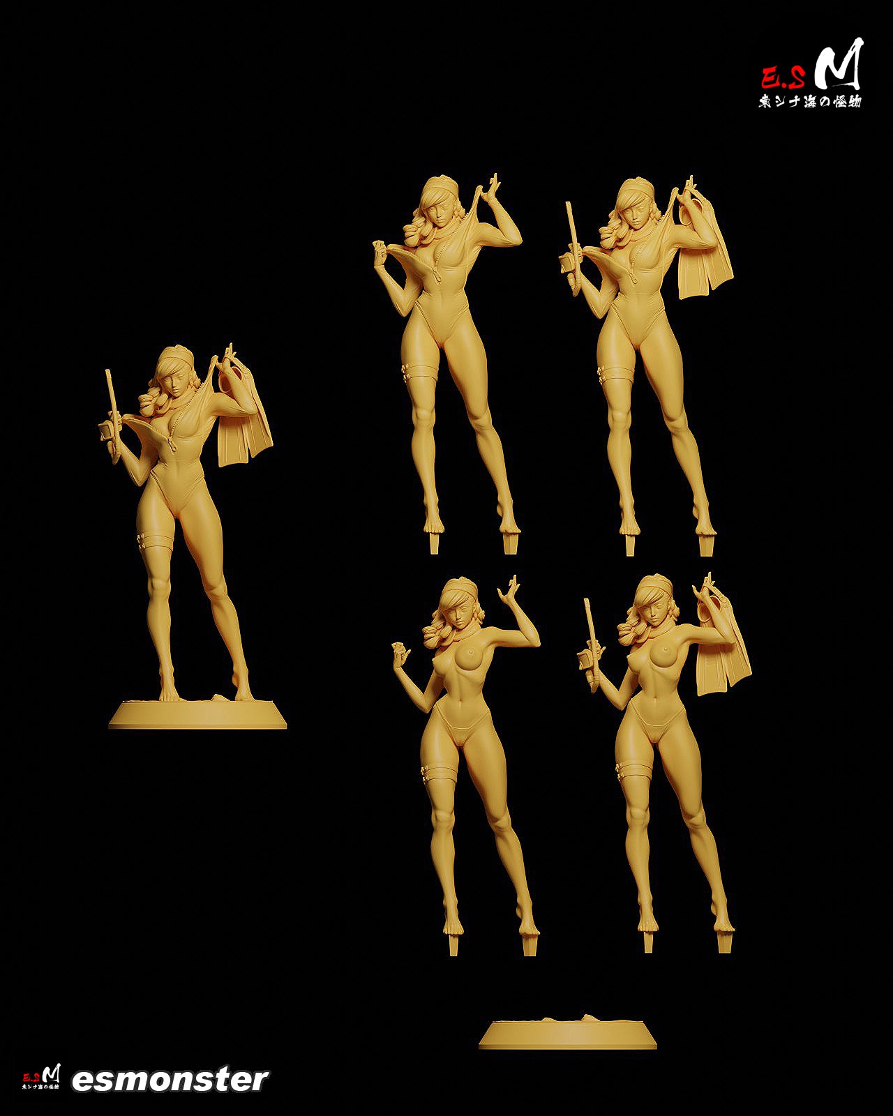 Daphne Snorkel Style Scooby-Doo Cartoon Unpainted Resin Garage Kit (1/6-1/12)