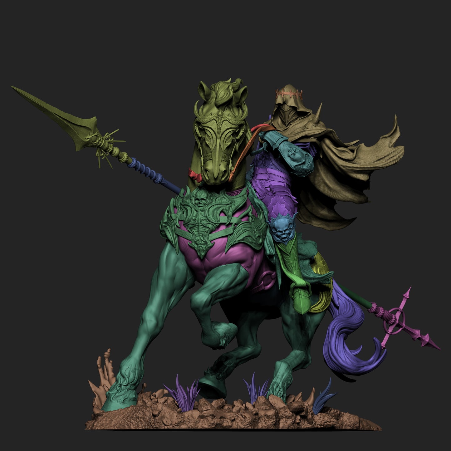 Dareios Style Warlock Knight Resin Kit – Unpainted 3D Printed Model Kit