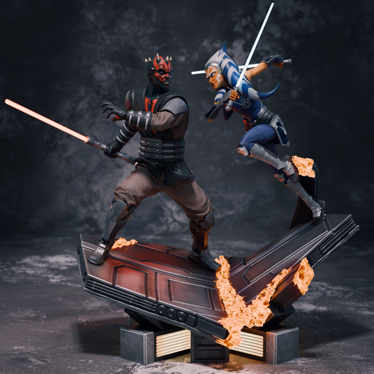 Ahsoka and Maul style Sci-Fi Dual Warrior resin kit – Unpainted 3D Printed Model kit