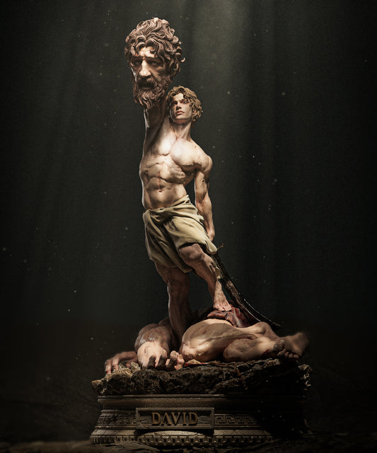 David v Goliath Biblical Fantasy Unpainted Resin Garage Kit (1/6-1/12)