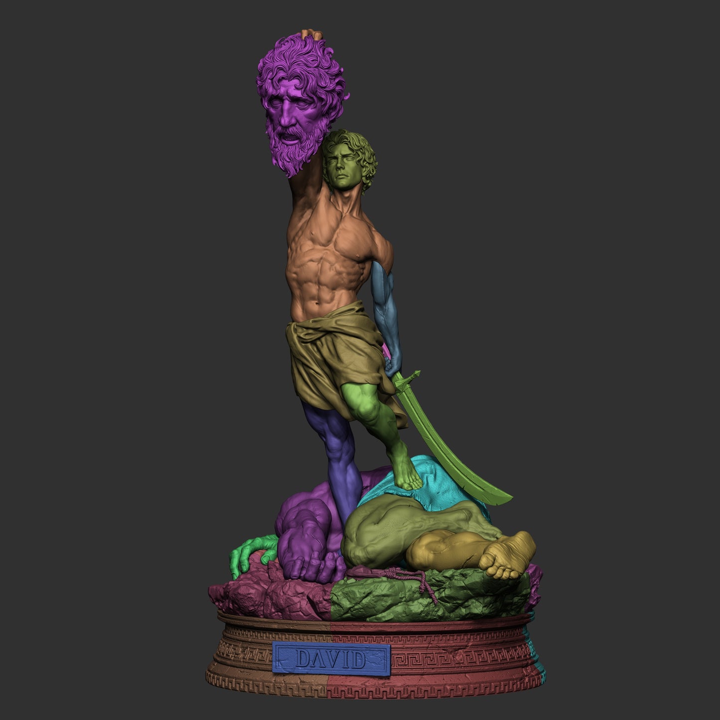 David v Goliath Biblical Fantasy Unpainted Resin Garage Kit (1/6-1/12)