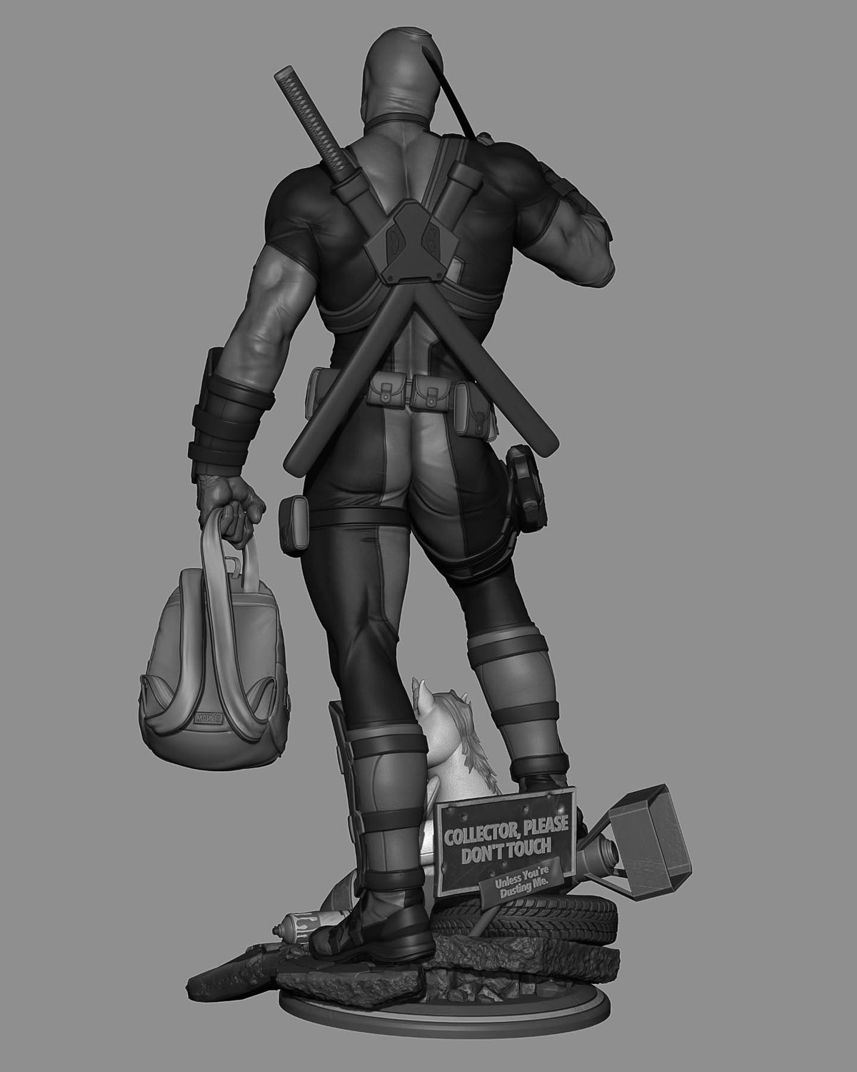 Deadpool Style Marvel Comics Unpainted Resin Garage Model Kit (1/6-1/12)
