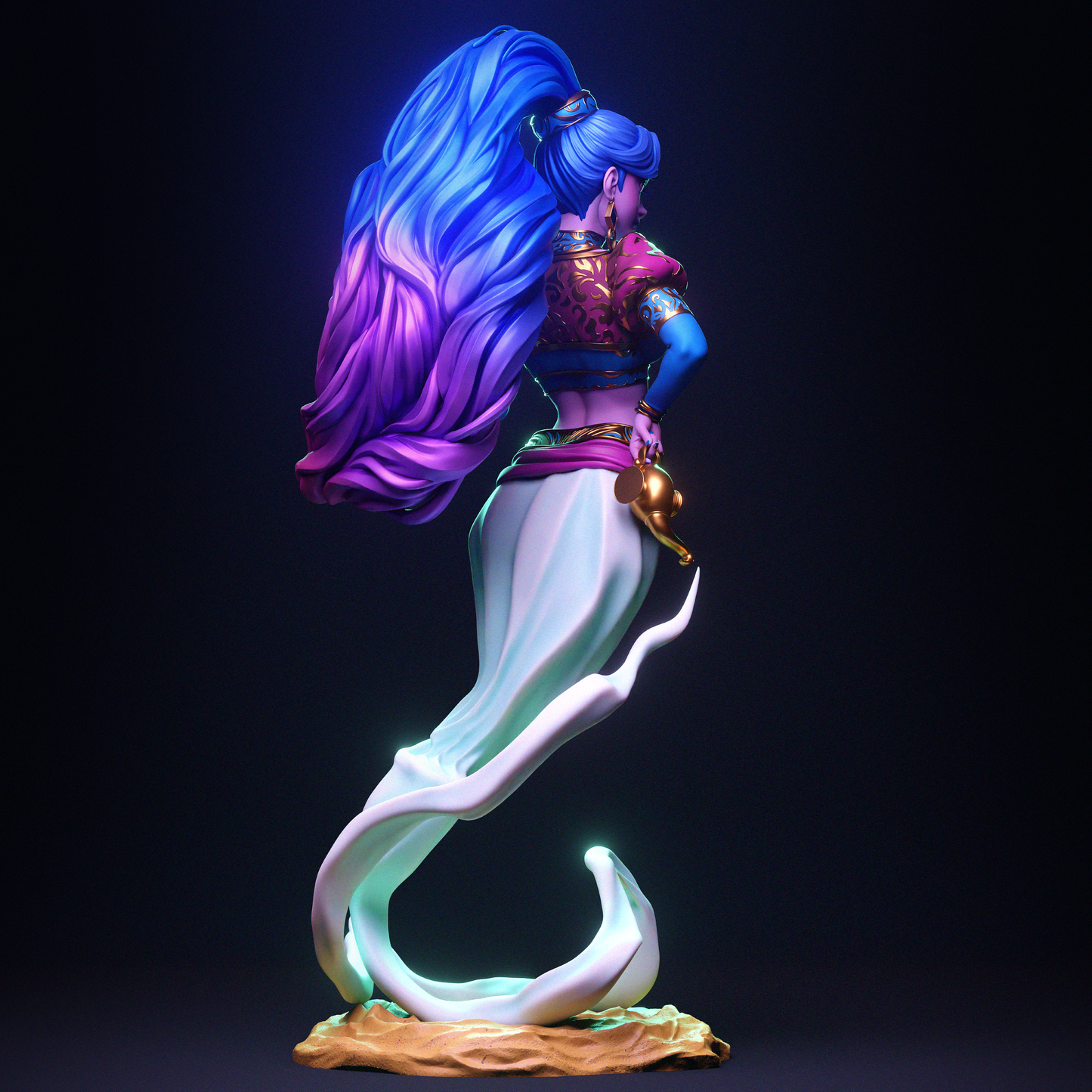 Female Djinn Arabian Fantasy Unpainted Resin Garage Model Kit (1/6-1/12)