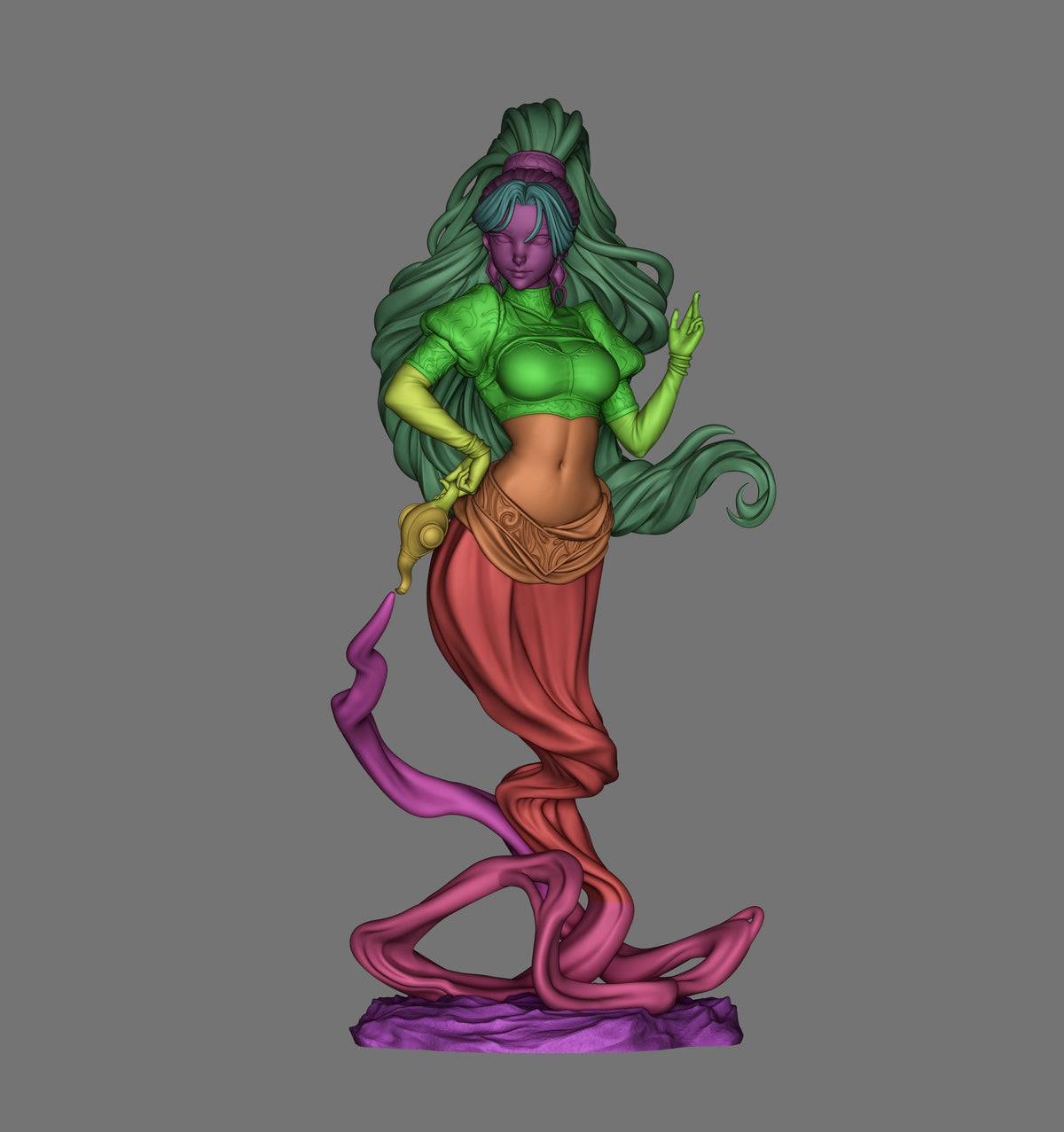 Female Djinn Arabian Fantasy Unpainted Resin Garage Model Kit (1/6-1/12)