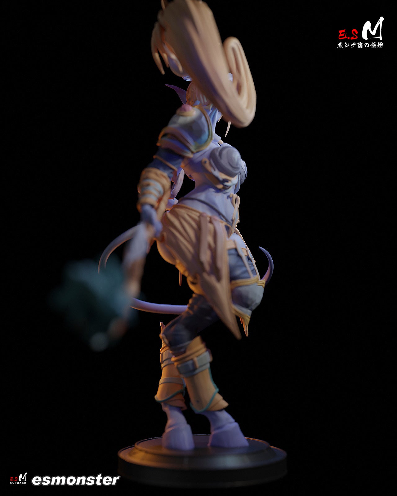 Staff Holding Draenei Style Warcraft Unpainted Resin Garage Kit (1/6-1/12)