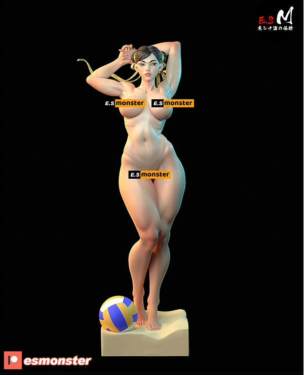 Bikini Chun Li Style Street Fighter Unpainted Resin Garage Model Kit (1/6-1/12)