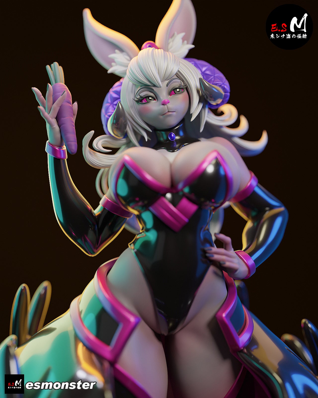 Bunny Queen Empress Celestine Fantasy Unpainted Resin Garage Model Kit (1/6-1/12