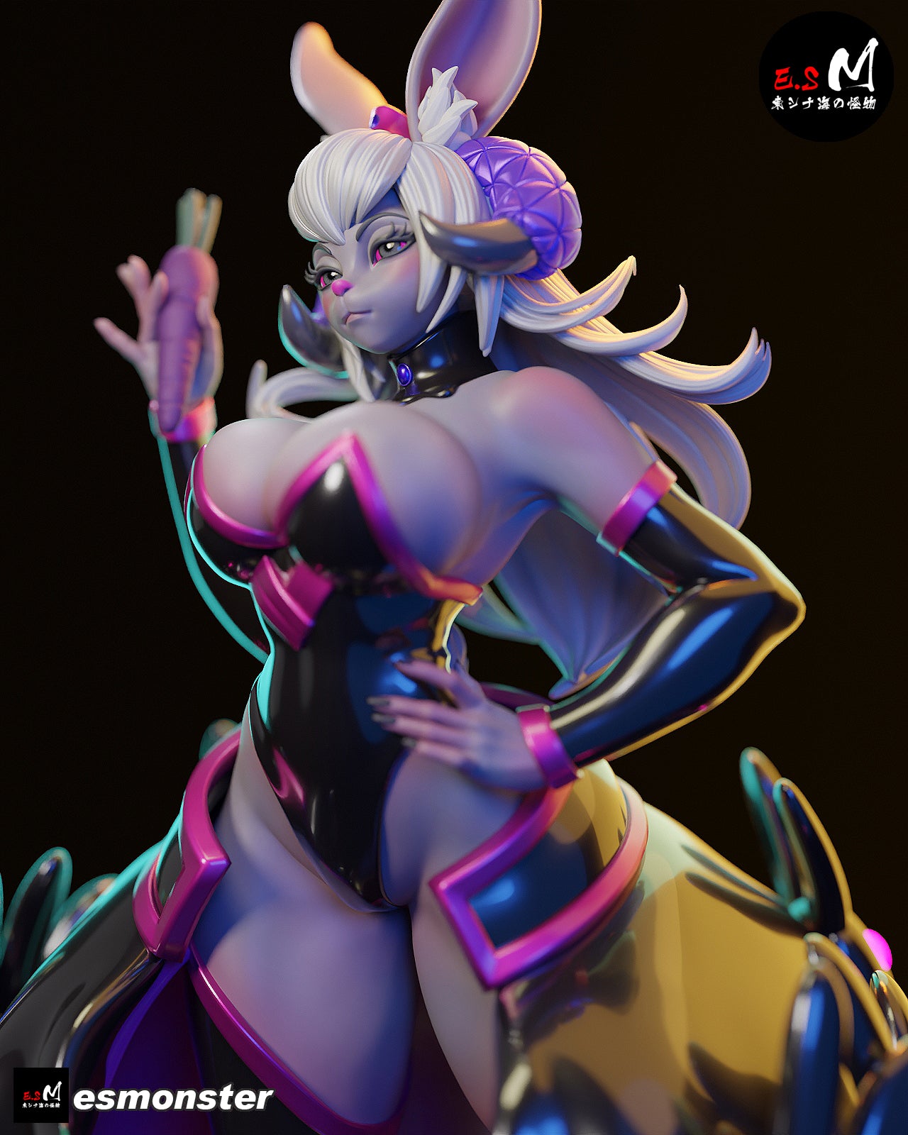 Bunny Queen Empress Celestine Fantasy Unpainted Resin Garage Model Kit (1/6-1/12