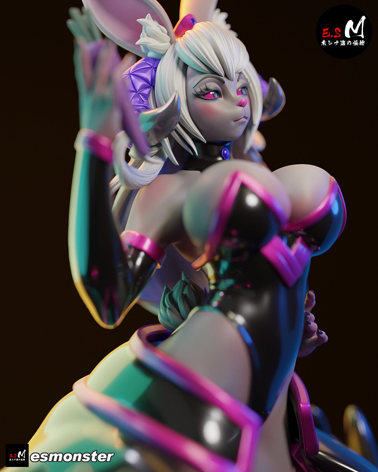 Bunny Queen Empress Celestine Fantasy Unpainted Resin Garage Model Kit (1/6-1/12