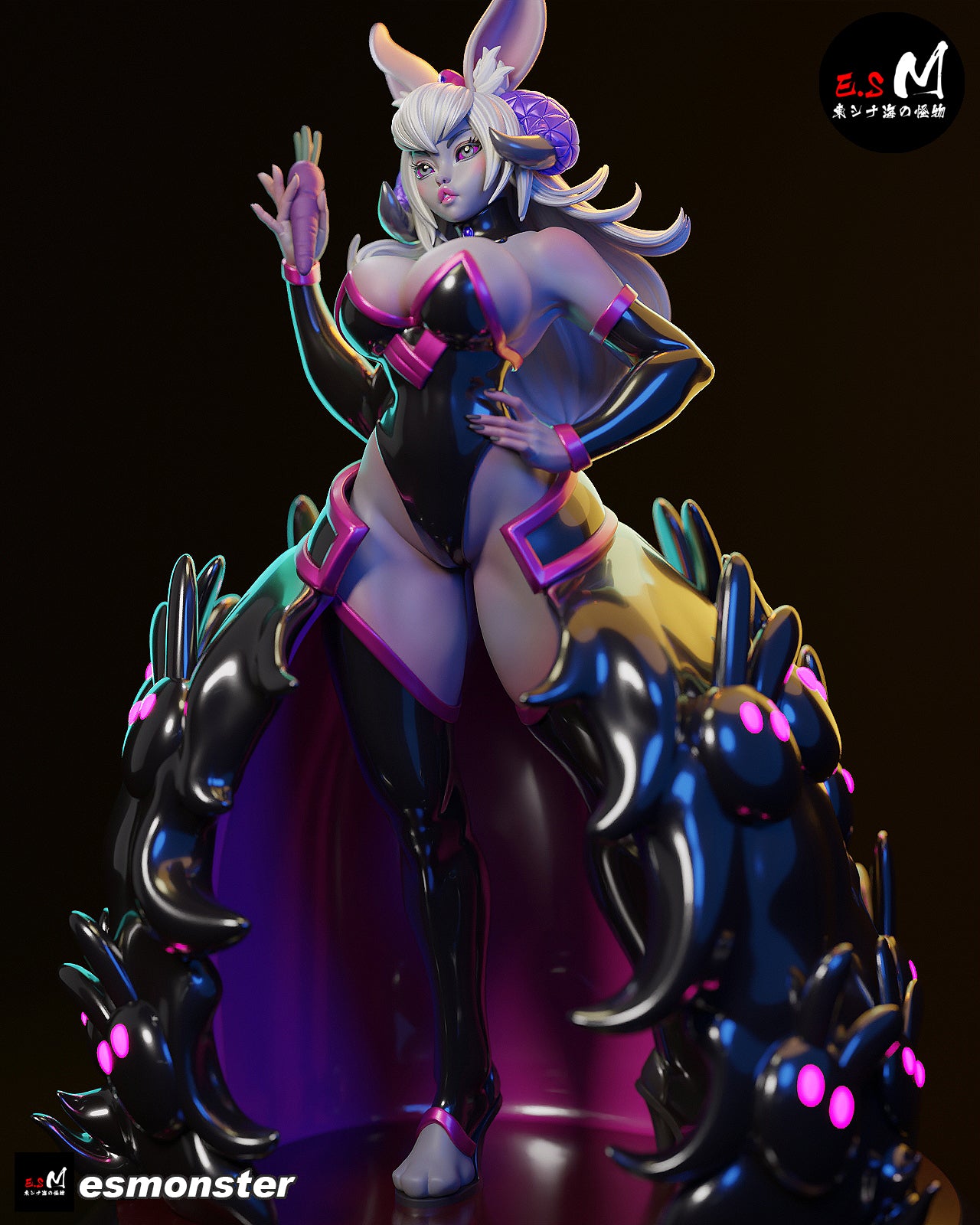 Bunny Queen Empress Celestine Fantasy Unpainted Resin Garage Model Kit (1/6-1/12