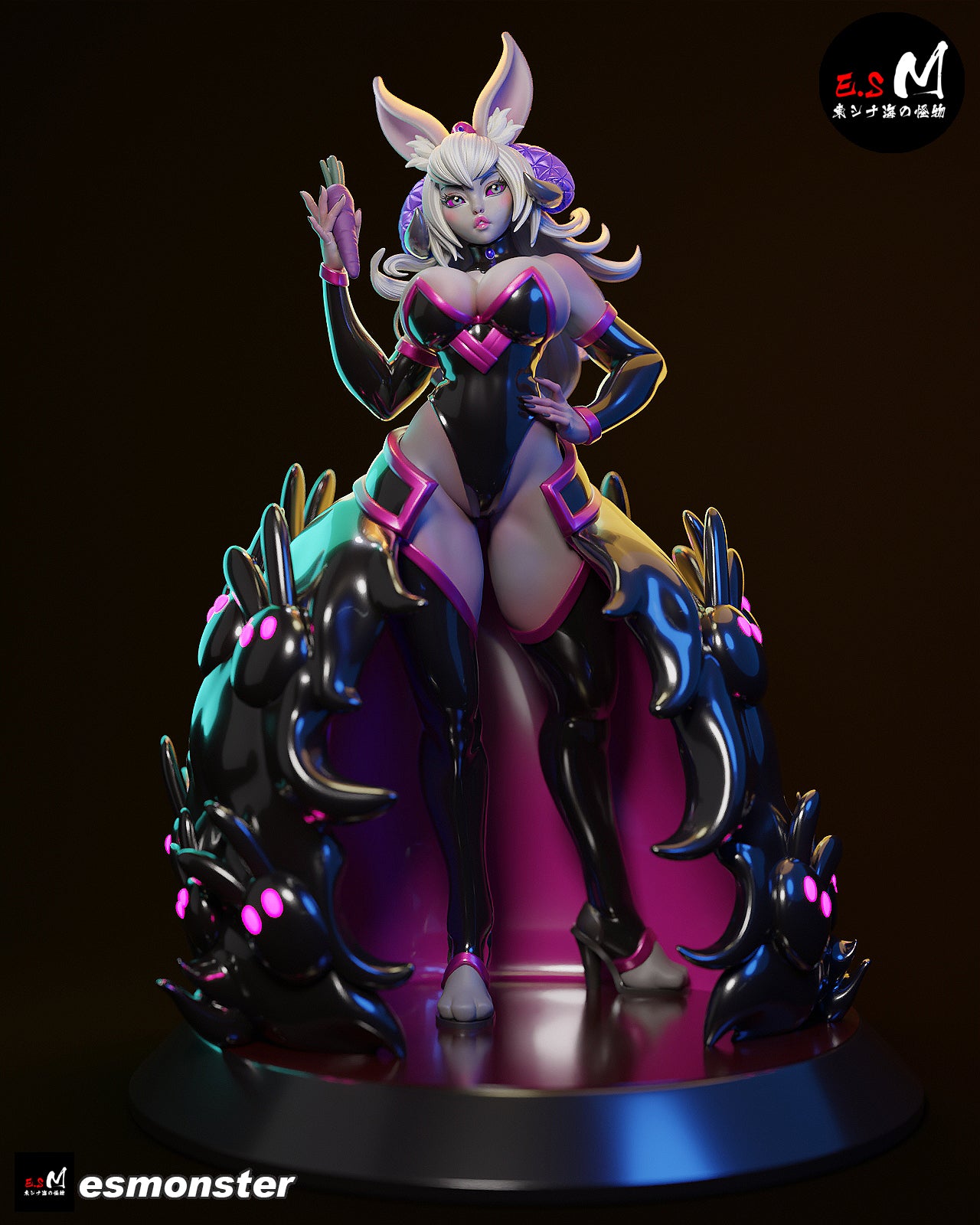 Bunny Queen Empress Celestine Fantasy Unpainted Resin Garage Model Kit (1/6-1/12