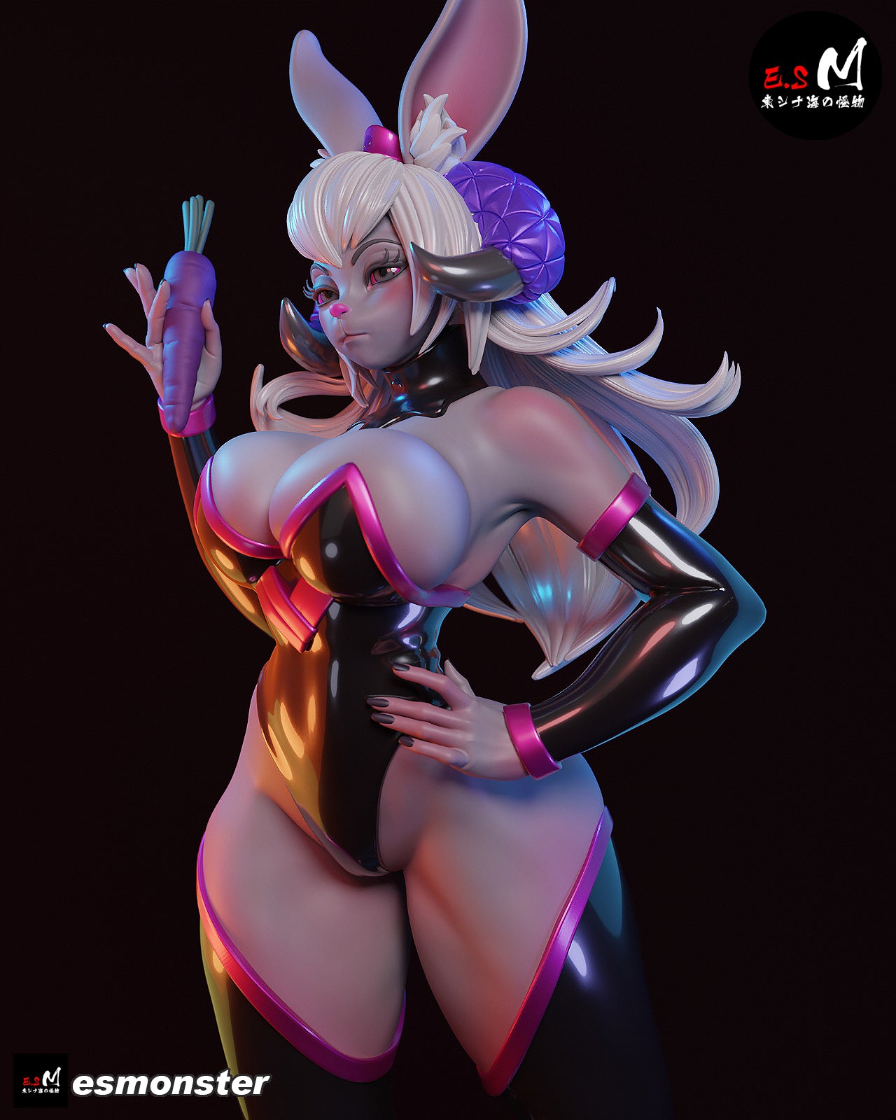 Bunny Queen Empress Celestine Fantasy Unpainted Resin Garage Model Kit (1/6-1/12