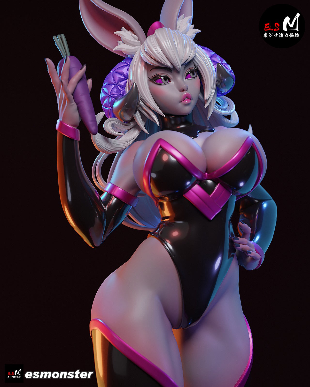 Bunny Queen Empress Celestine Fantasy Unpainted Resin Garage Model Kit (1/6-1/12