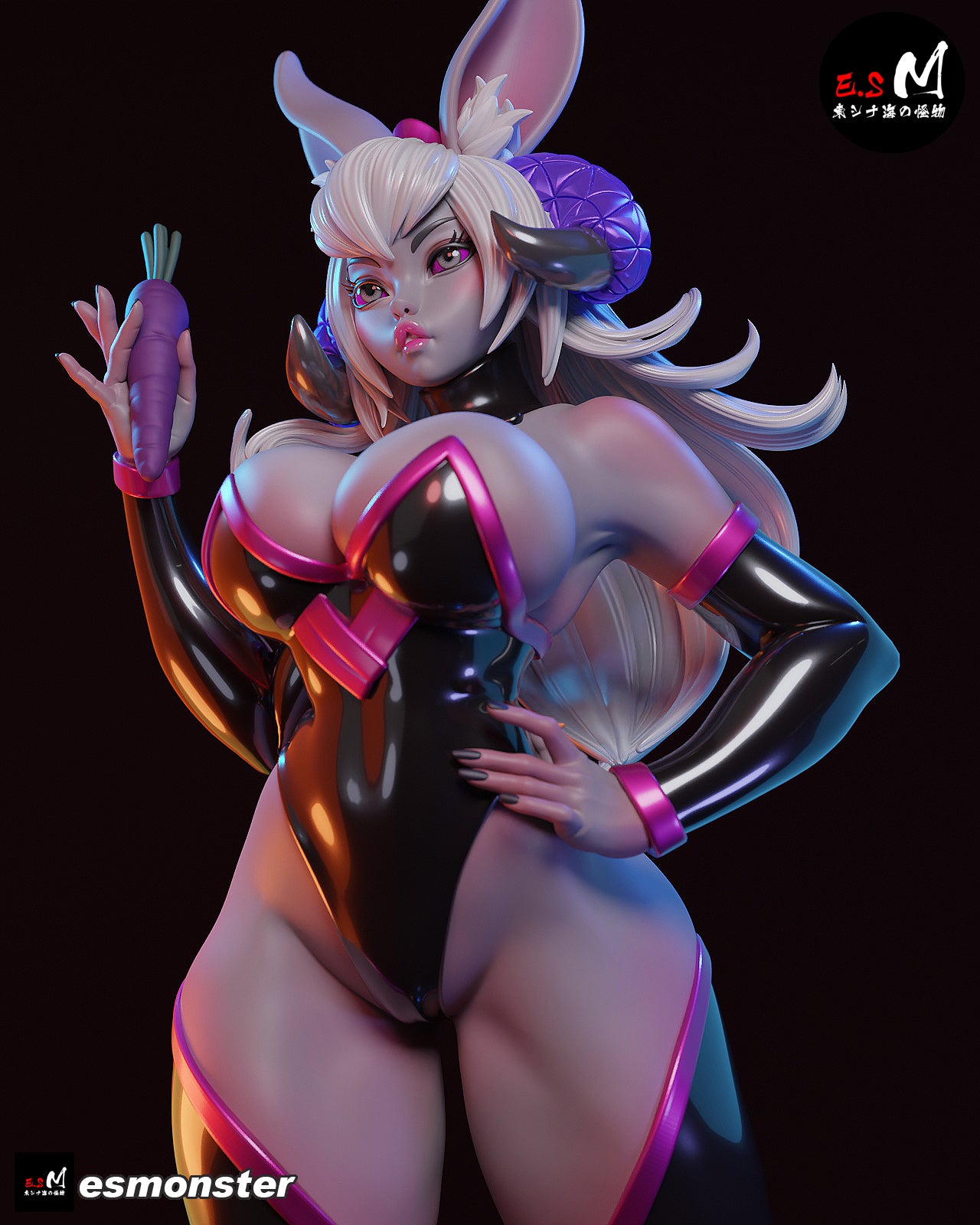Bunny Queen Empress Celestine Fantasy Unpainted Resin Garage Model Kit (1/6-1/12