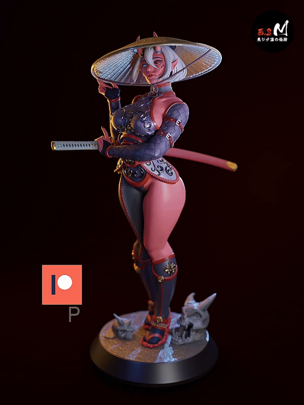 Oni Warrior Eastern Mythology Unpainted Resin Garage Model Kit (1/6-1/12)