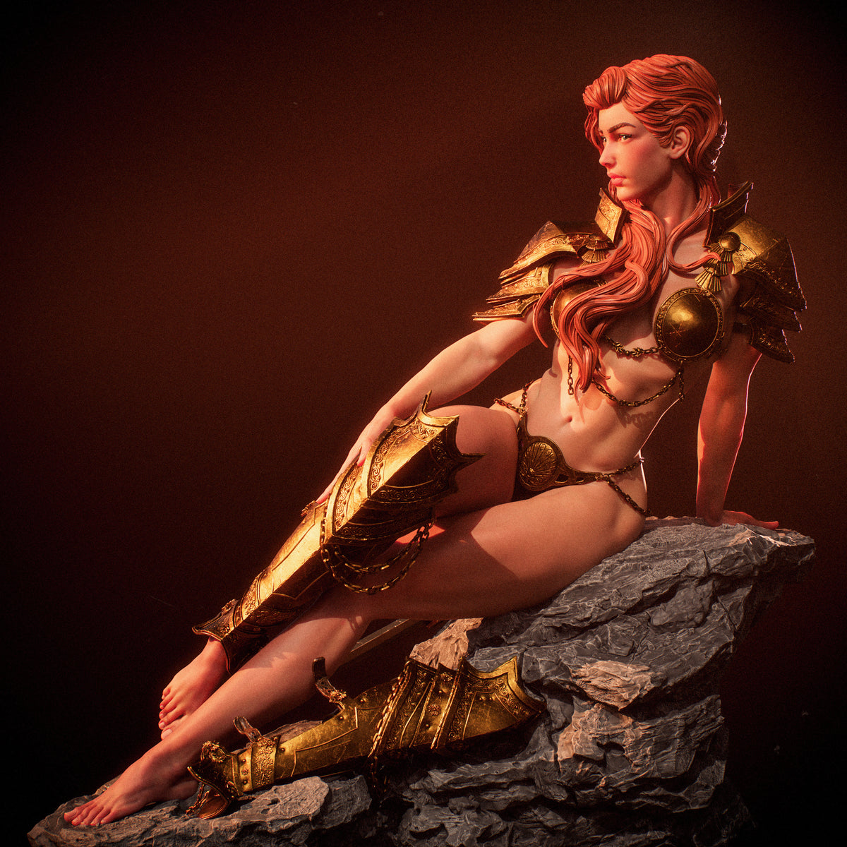 Ember Queen Sword & Sorcery Fantasy Unpainted Resin Garage Kit (1/6-1/12)