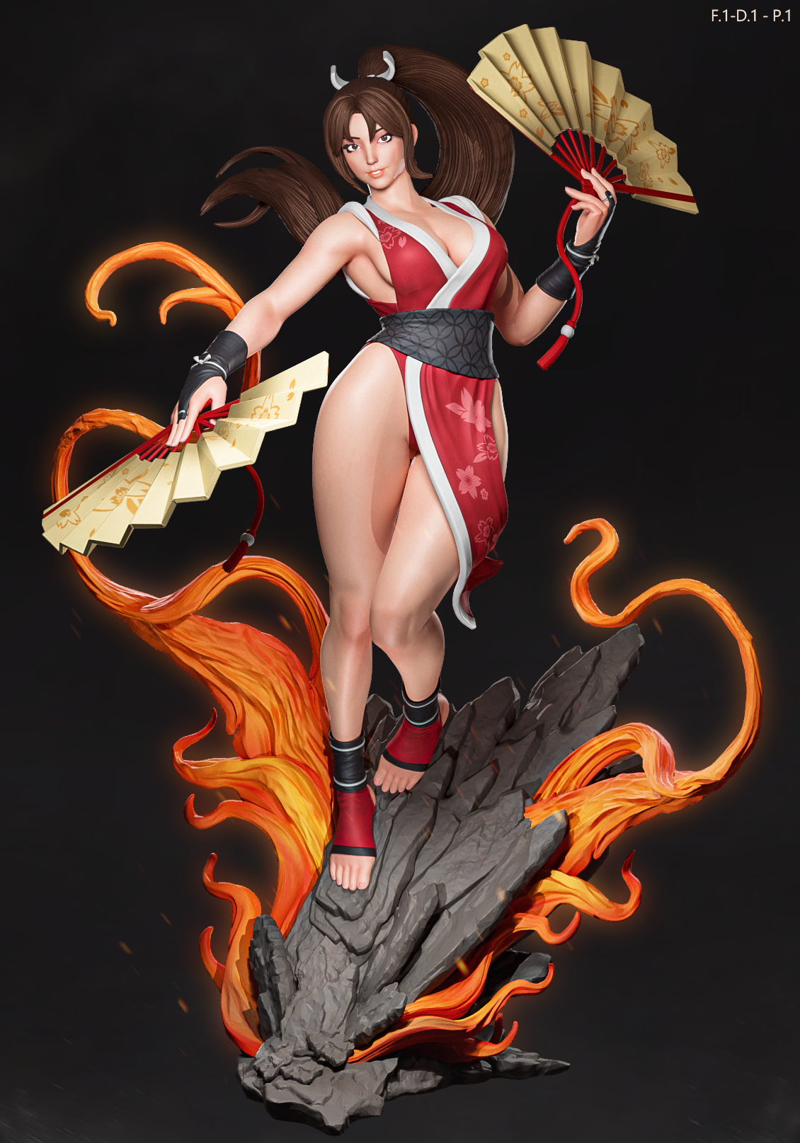Mai Shiranui Classic Style KOF Unpainted Resin Garage Model Kit (1/6-1/12)