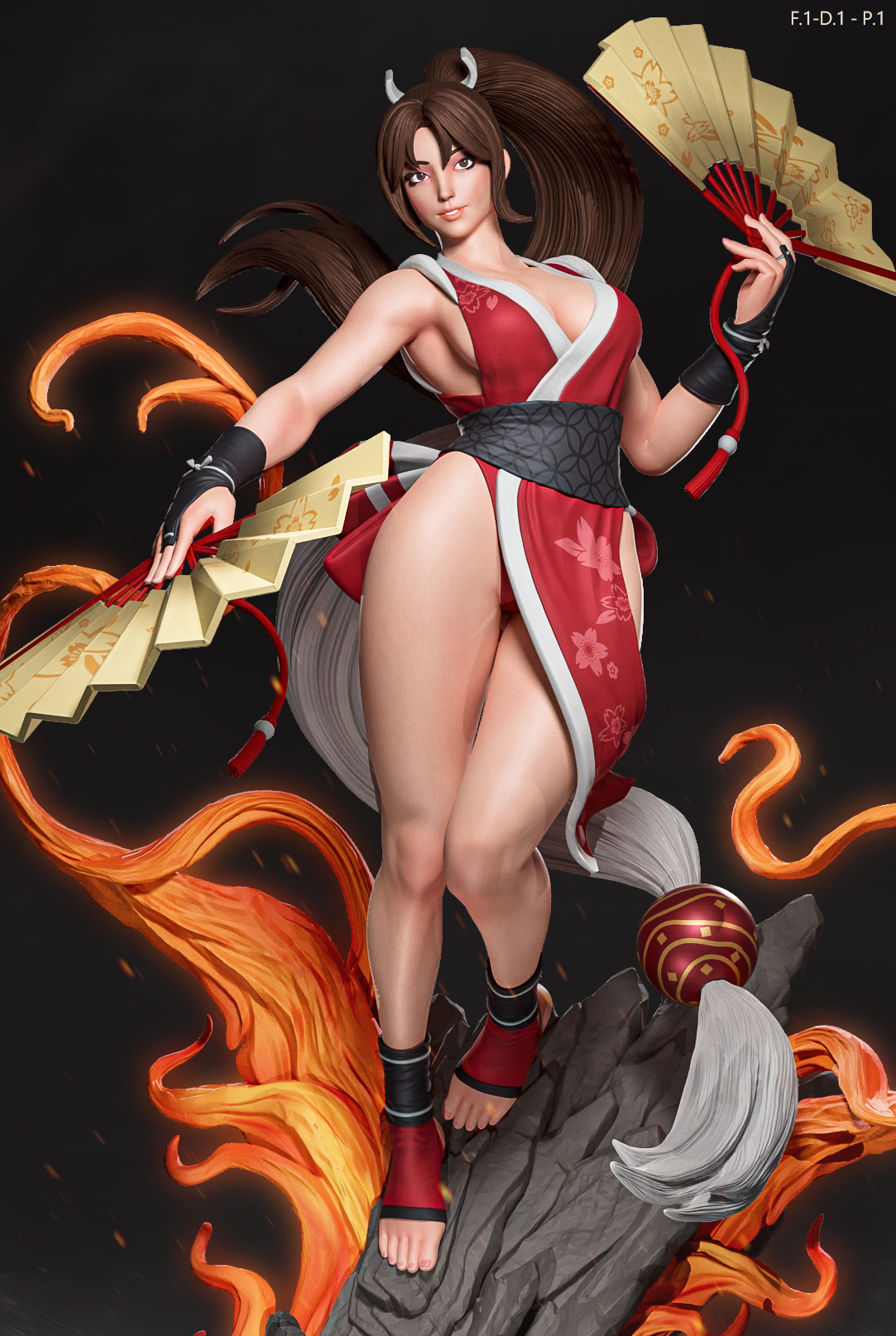 Mai Shiranui Classic Style KOF Unpainted Resin Garage Model Kit (1/6-1/12)