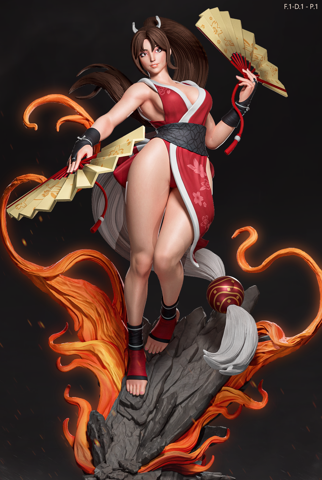 Mai Shiranui Classic Style KOF Unpainted Resin Garage Model Kit (1/6-1/12)