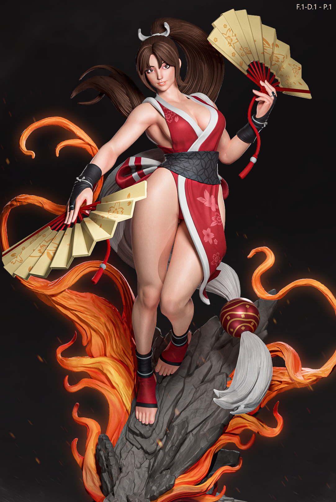 Mai Shiranui Classic Style KOF Unpainted Resin Garage Model Kit (1/6-1/12)