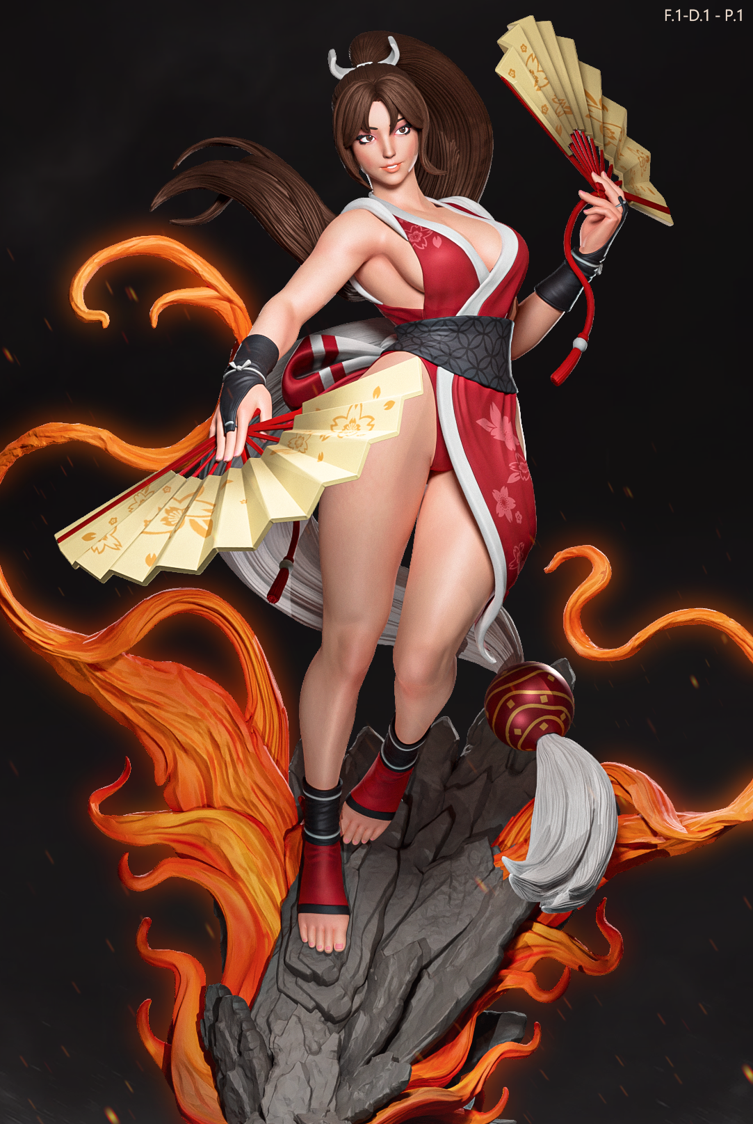 Mai Shiranui Classic Style KOF Unpainted Resin Garage Model Kit (1/6-1/12)