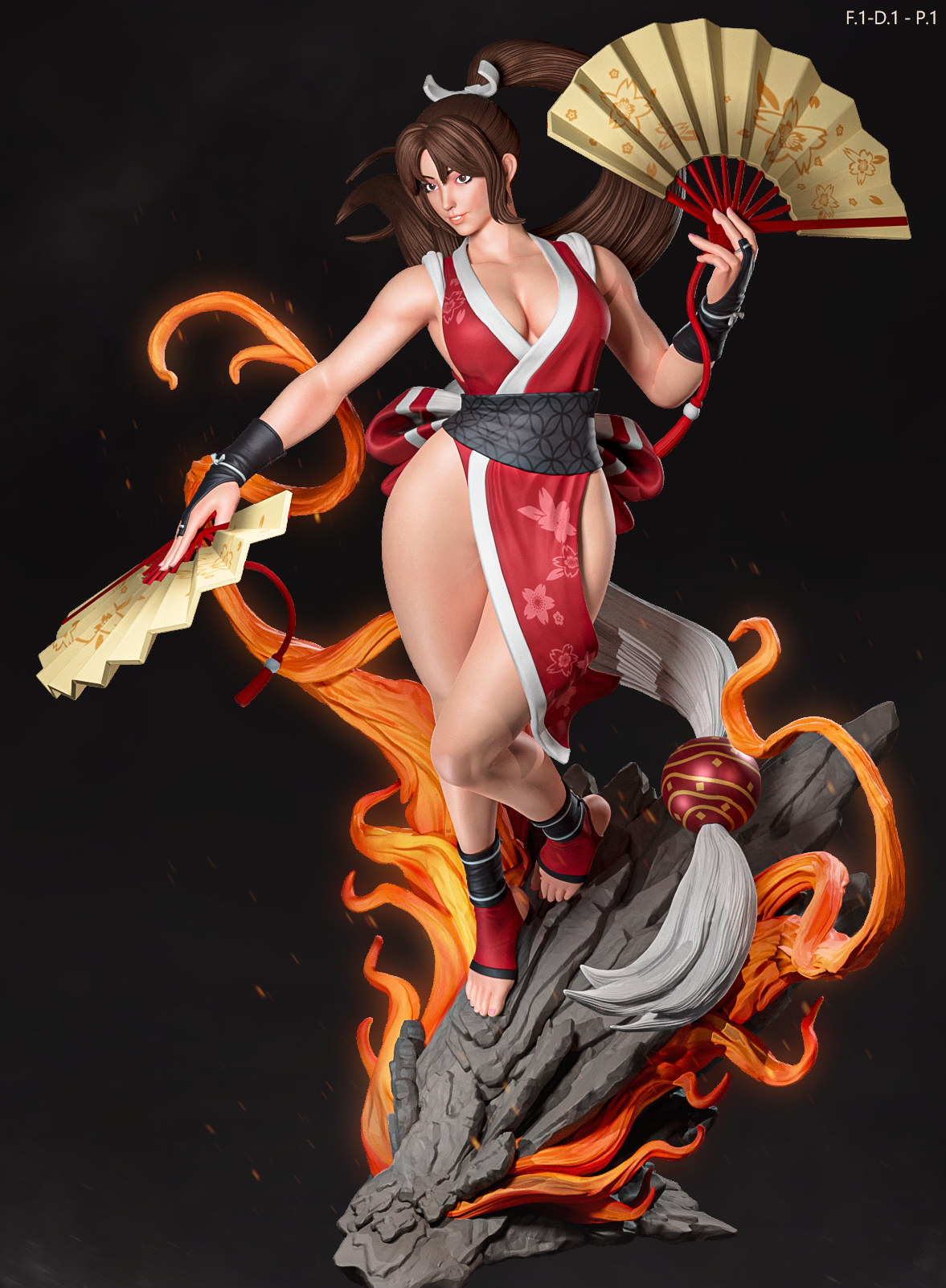 Mai Shiranui Classic Style KOF Unpainted Resin Garage Model Kit (1/6-1/12)