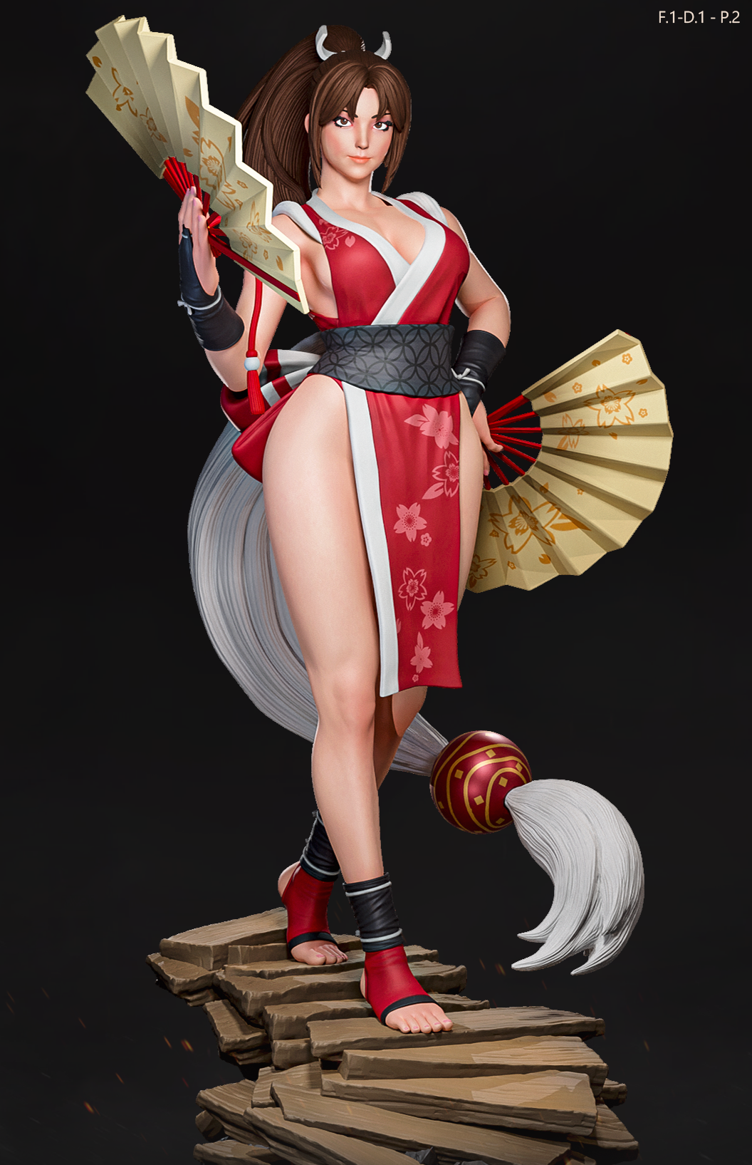 Mai Shiranui Classic Style KOF Unpainted Resin Garage Model Kit (1/6-1/12)