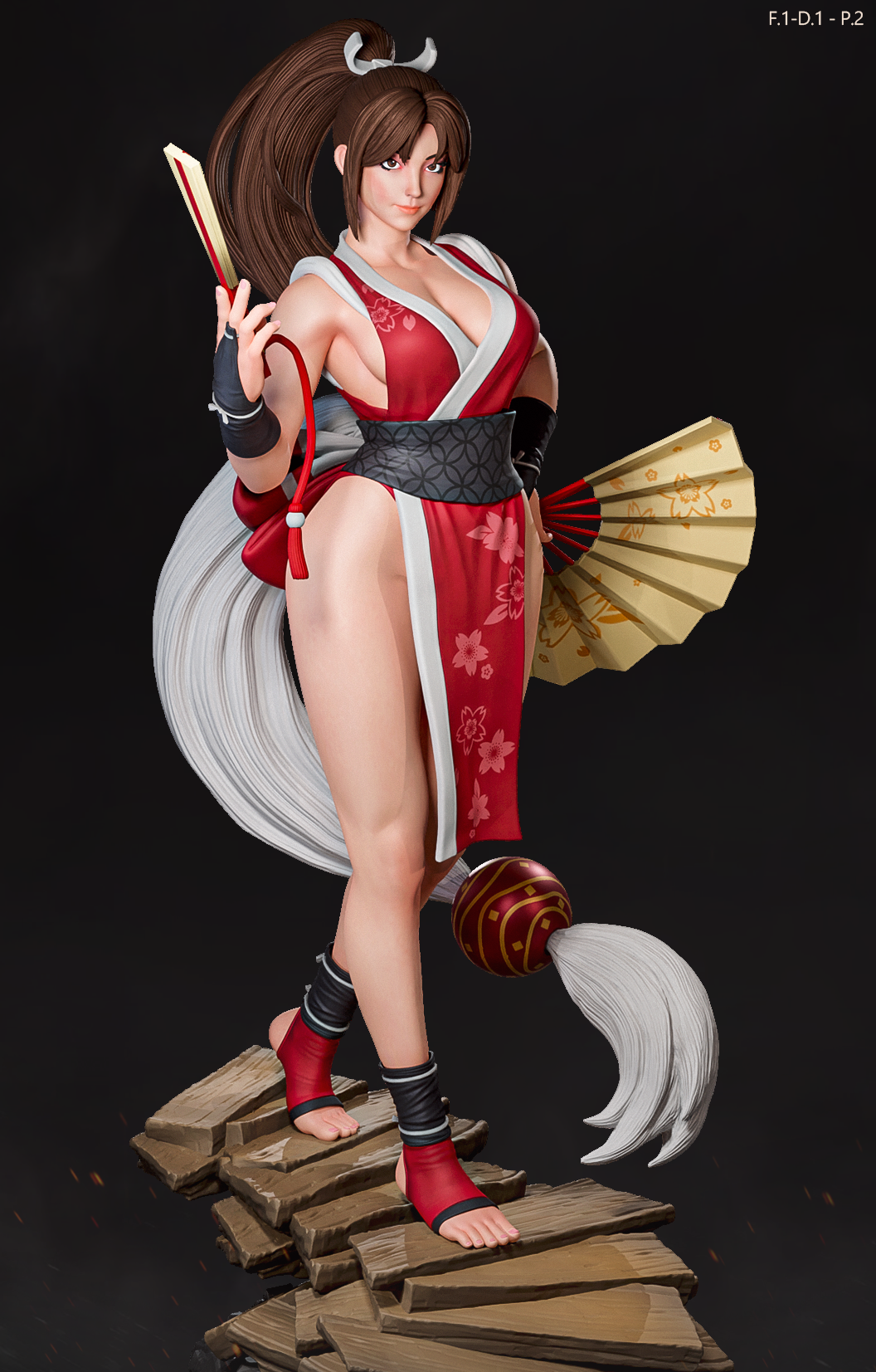 Mai Shiranui Classic Style KOF Unpainted Resin Garage Model Kit (1/6-1/12)